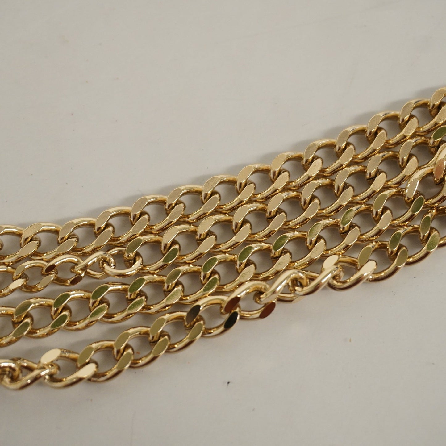 CHANELAuth  Chain Belt Gold Metal Women's Chain Belt Gold