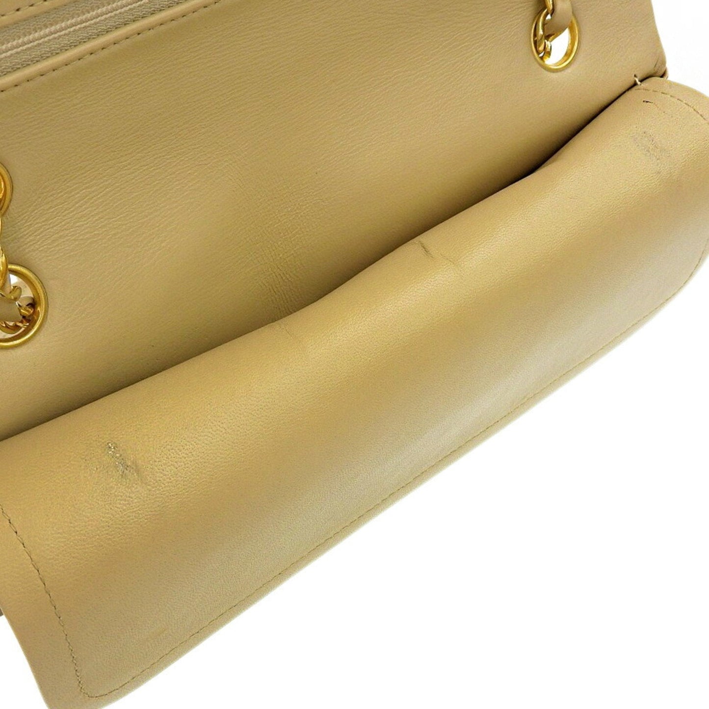 CHANEL here mark matelasse 25 chain shoulder double flap A01112