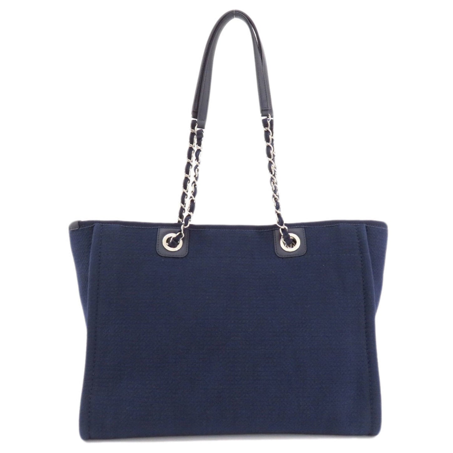 Luxury Chanel Deauville Coco Mark Tote Bag Canvas Ladies