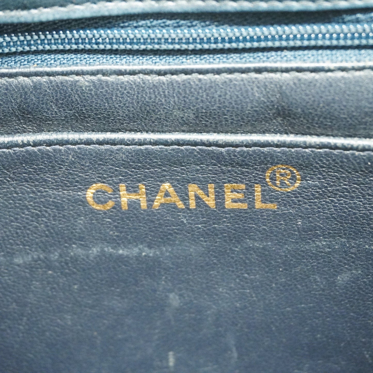 CHANEL  Matelasse Handbag Women's Leather Handbag Navy