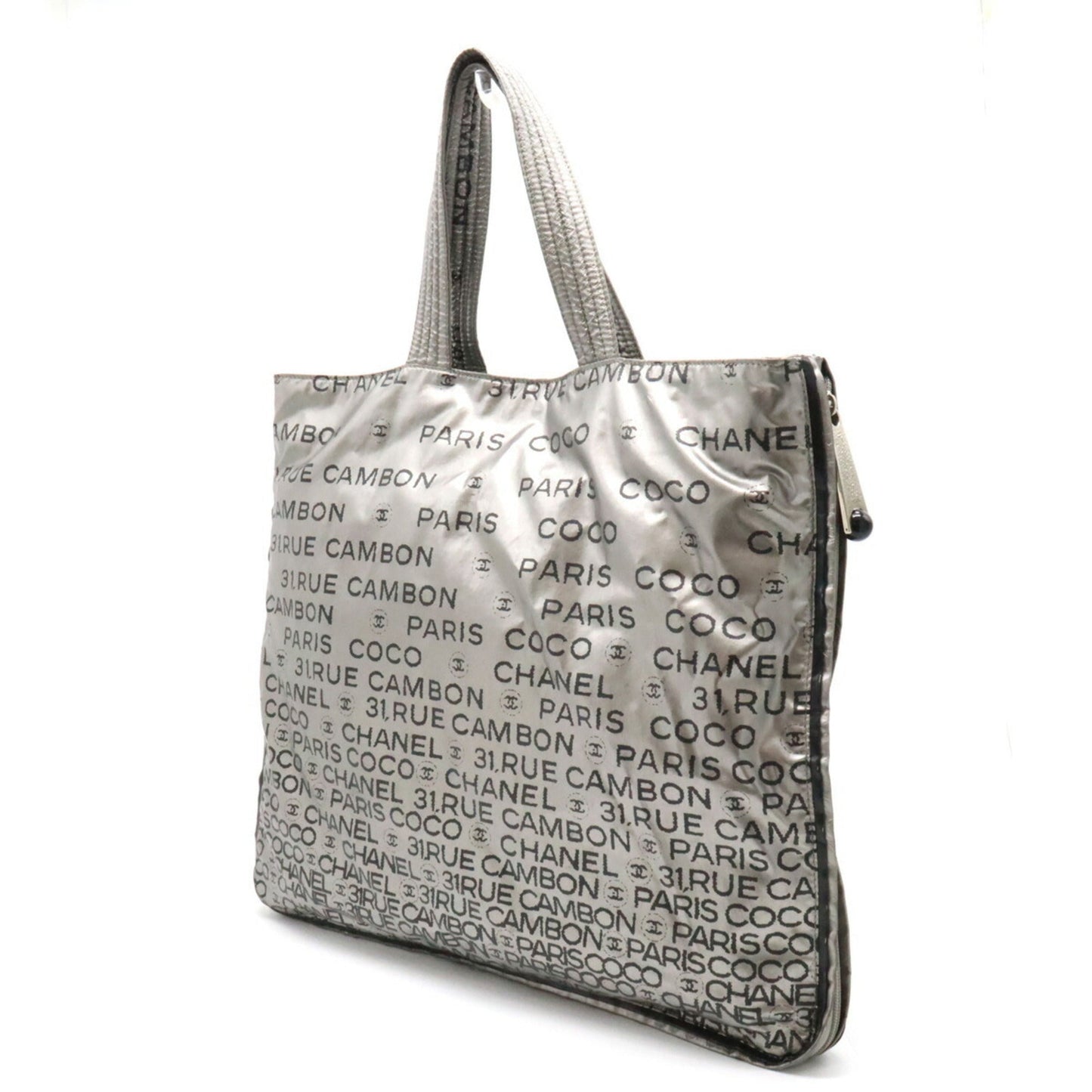 Luxury Chanel Unlimited Tote Bag Large Shoulder Nylon Silver 6113