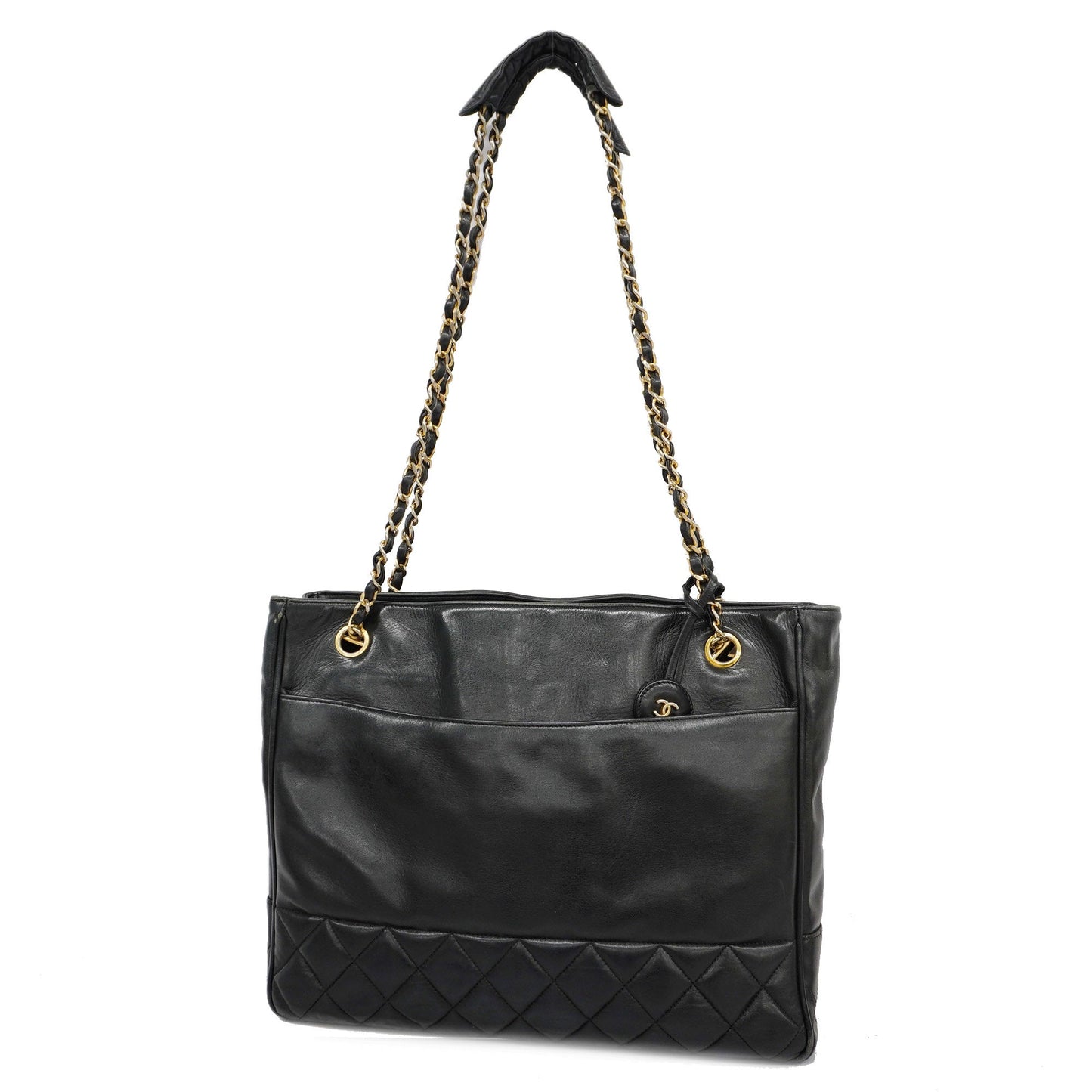 Luxury Chanel  Matelasse Chain Shoulder Women's Leather Shoulder Bag Black