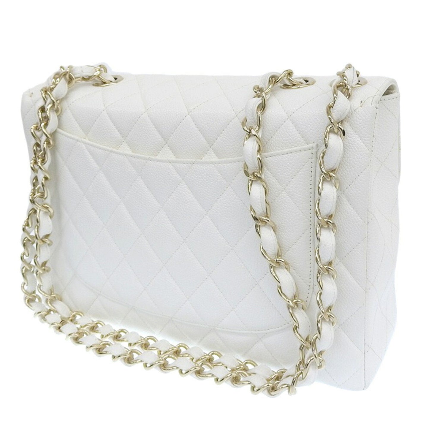 Luxury Chanel matelasse 30 big coco mark shoulder bag white 7 series A11869