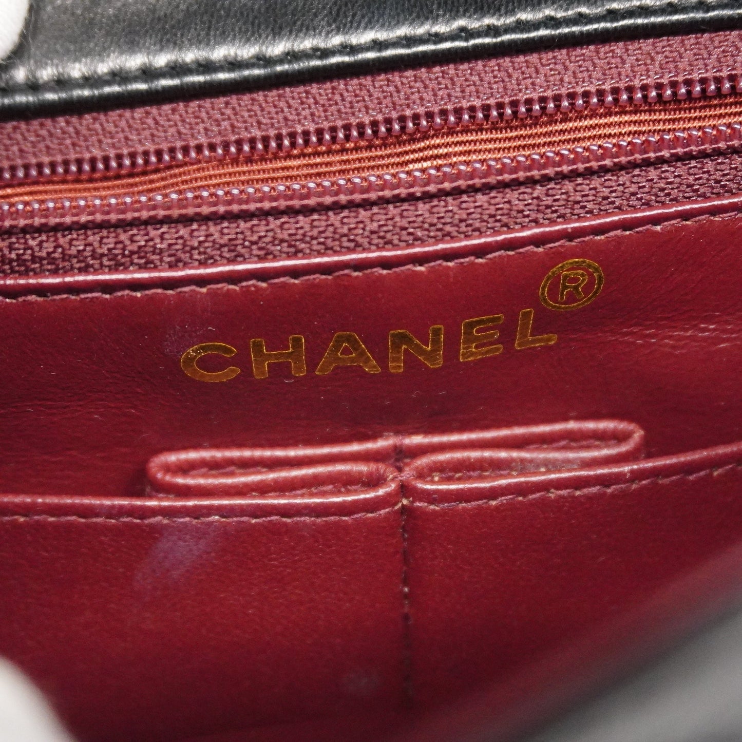 CHANEL  Matelasse Chain Shoulder Lambskin Women's Leather Shoulder Bag Black