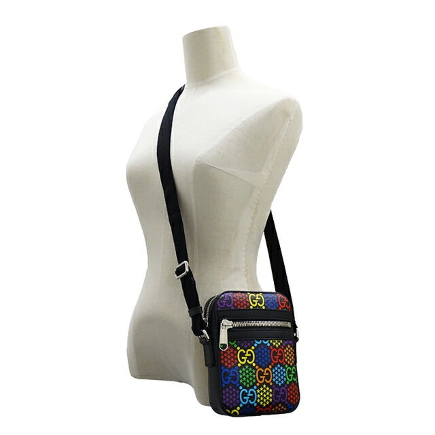 Luxury Gucci Trending 2025 bag ladies men's psychedelic shoulder black multicolor