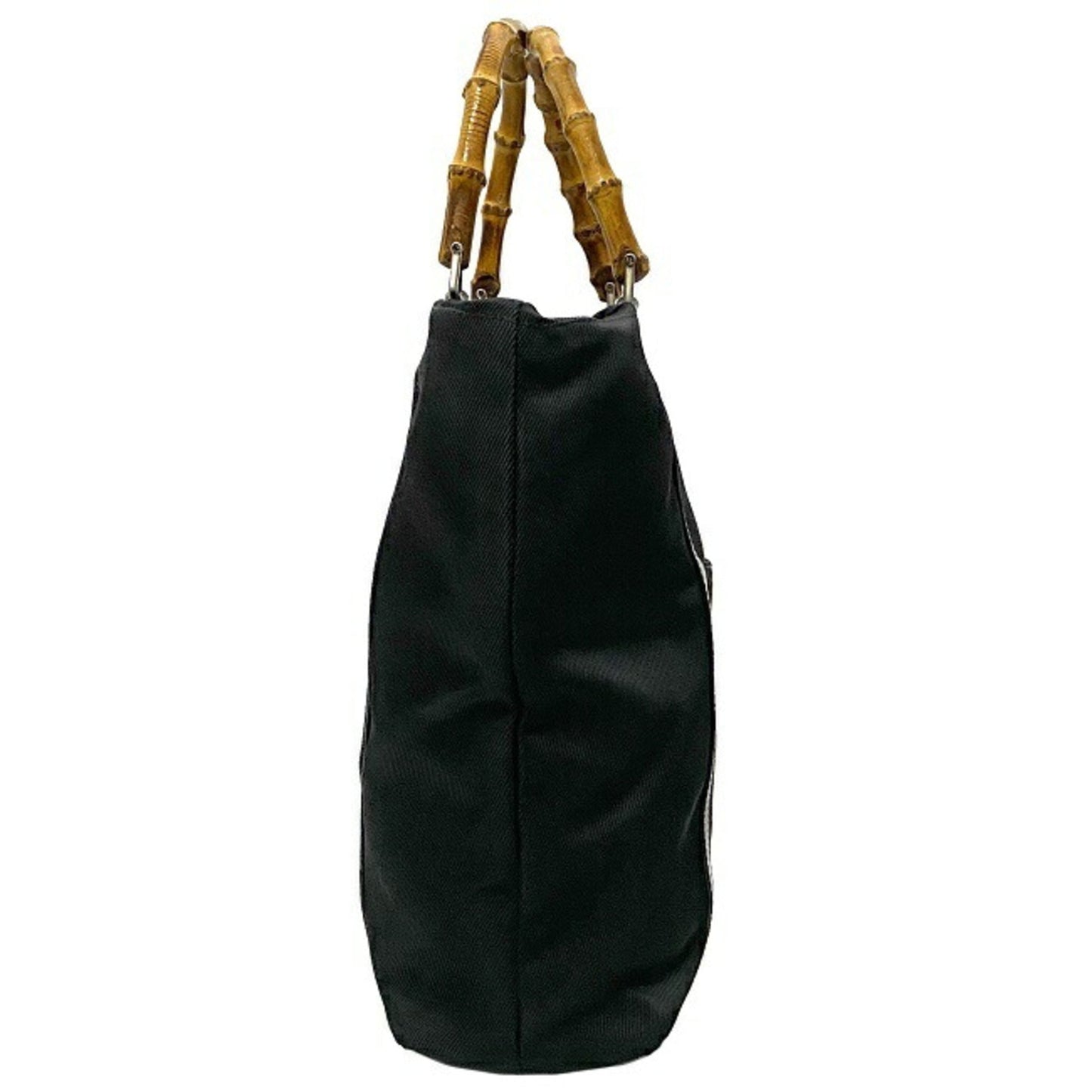 Luxury Gucci Tote Bag Black Bamboo 000 1998 0508 Handbag Canvas Leather Luxury Gucci Bucket Ladies