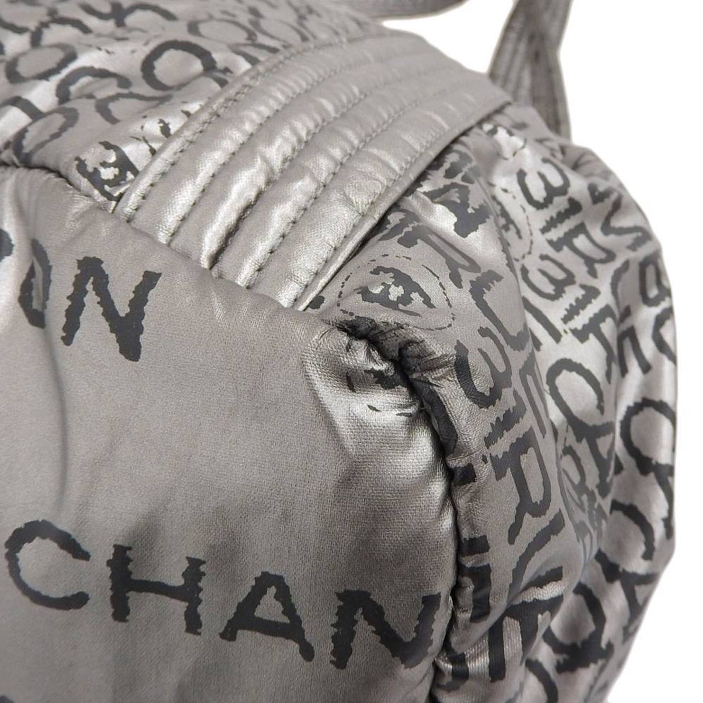 Luxury Chanel unlimited handbag shoulder bag tote silver with seal 1