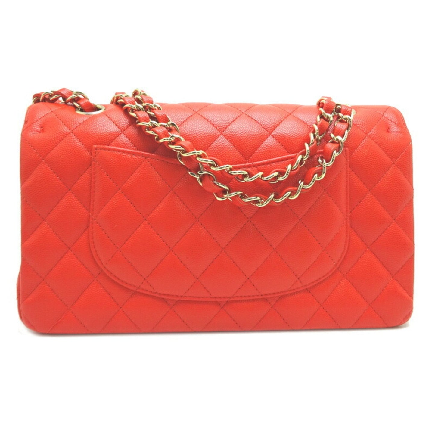 Luxury Chanel Matelasse 25 Chain Shoulder Women's Bag A01112 Caviar Skin Red