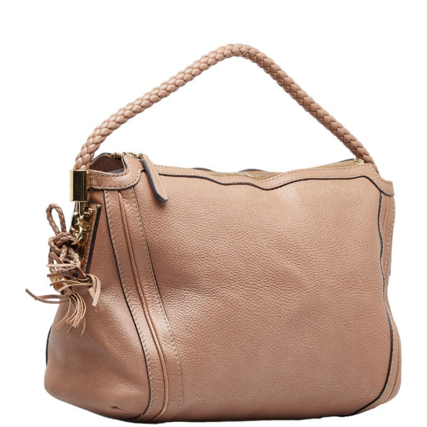 Luxury Gucci Bamboo Bella Handbag One Shoulder Bag 269949 Pink Beige Leather Women's