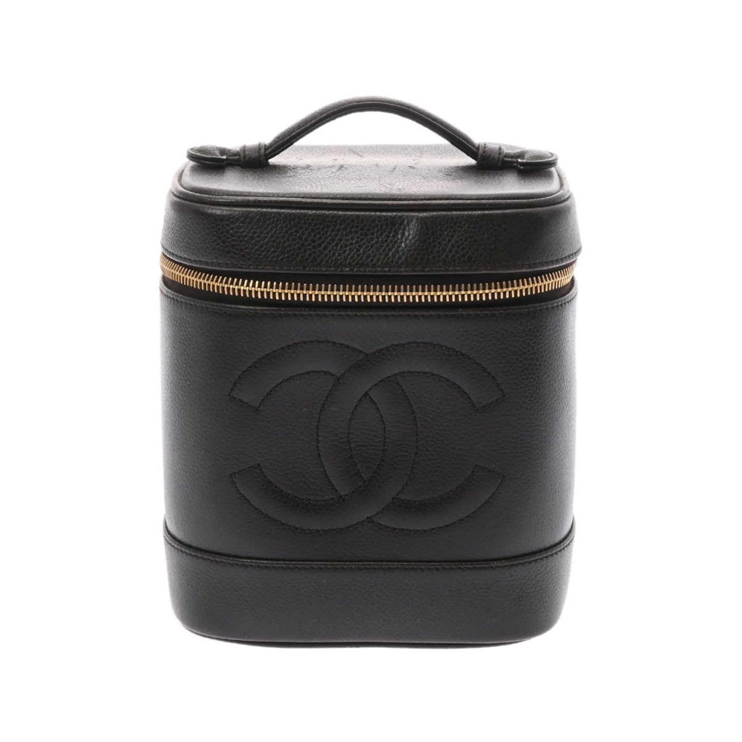 Luxury Chanel Vanity Brown Ladies Caviar Skin Handbag