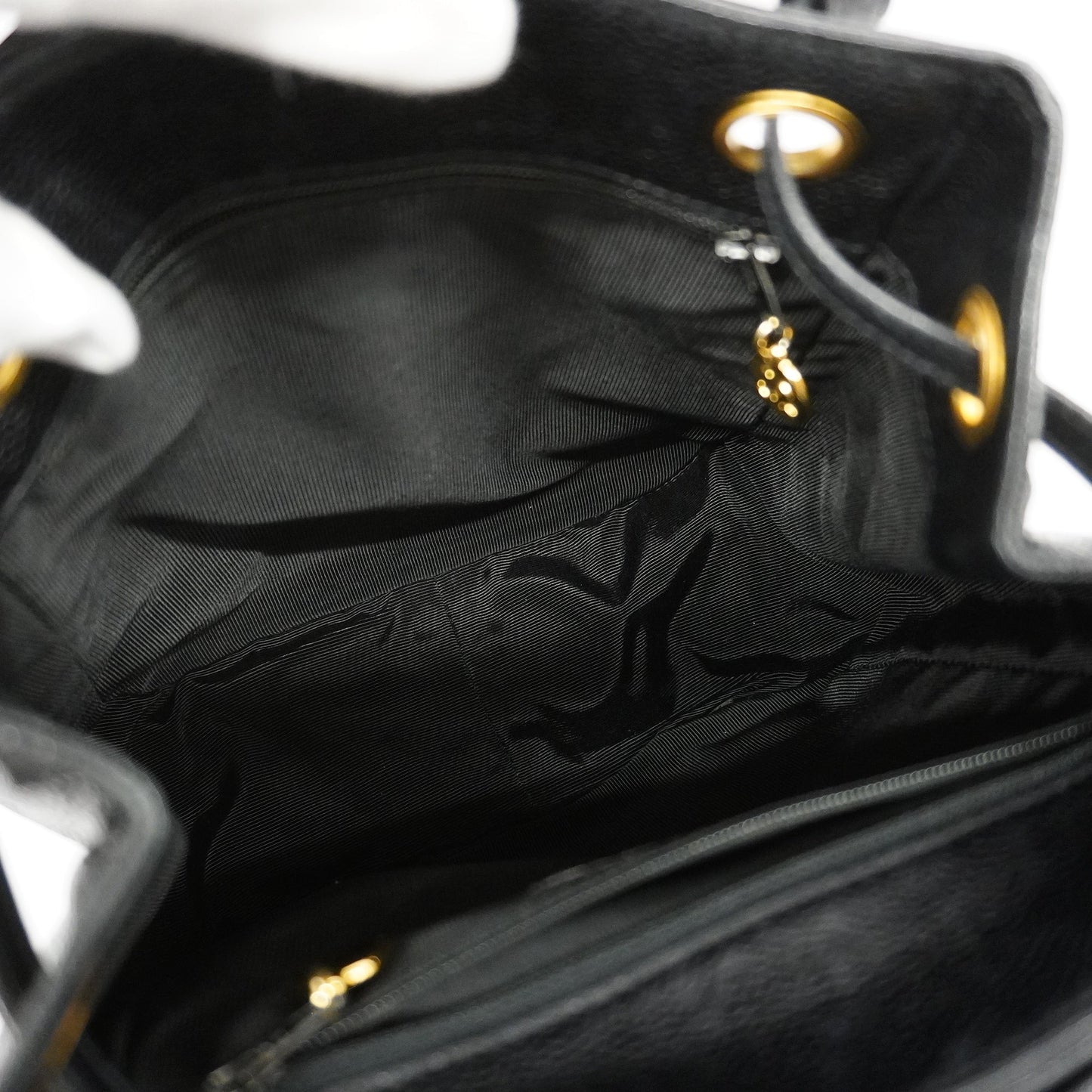 Luxury Chanel  Triple Coco Women's Leather Backpack Black