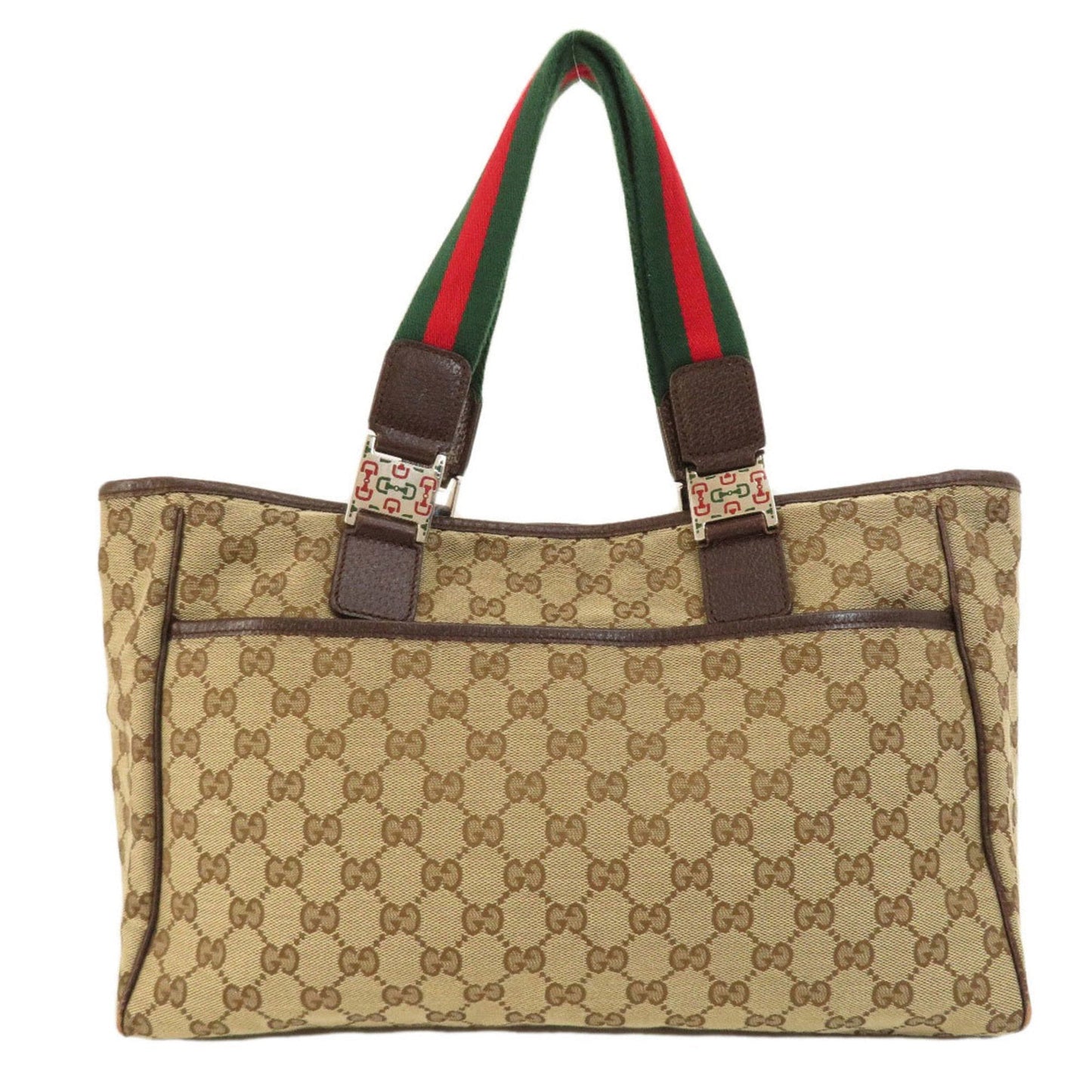 Luxury Gucci 145758 GG Sherry Line Handbag Canvas Ladies