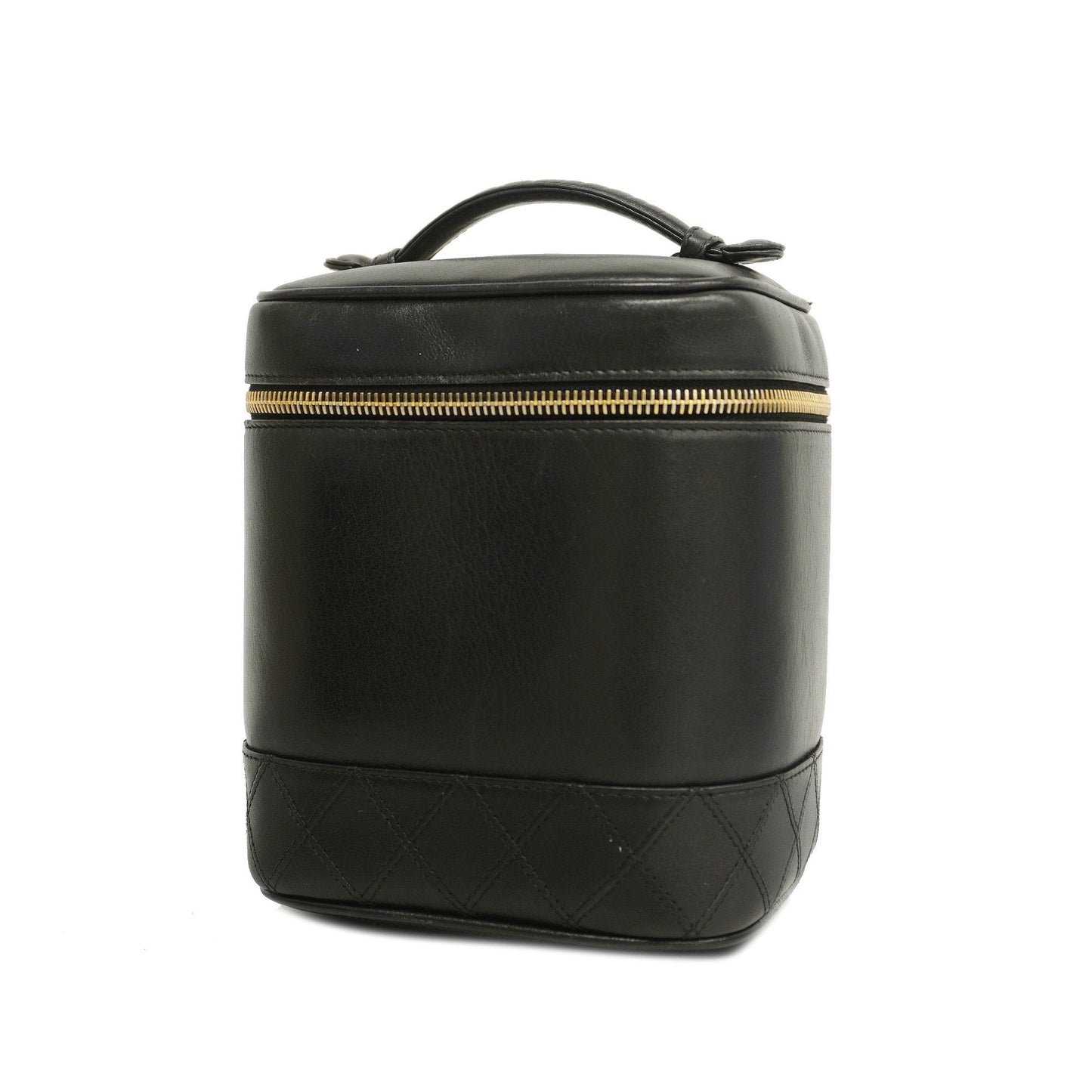 CHANEL[3ca0286]   Vanity Bag Bicolore Lambskin Black Gold metal
