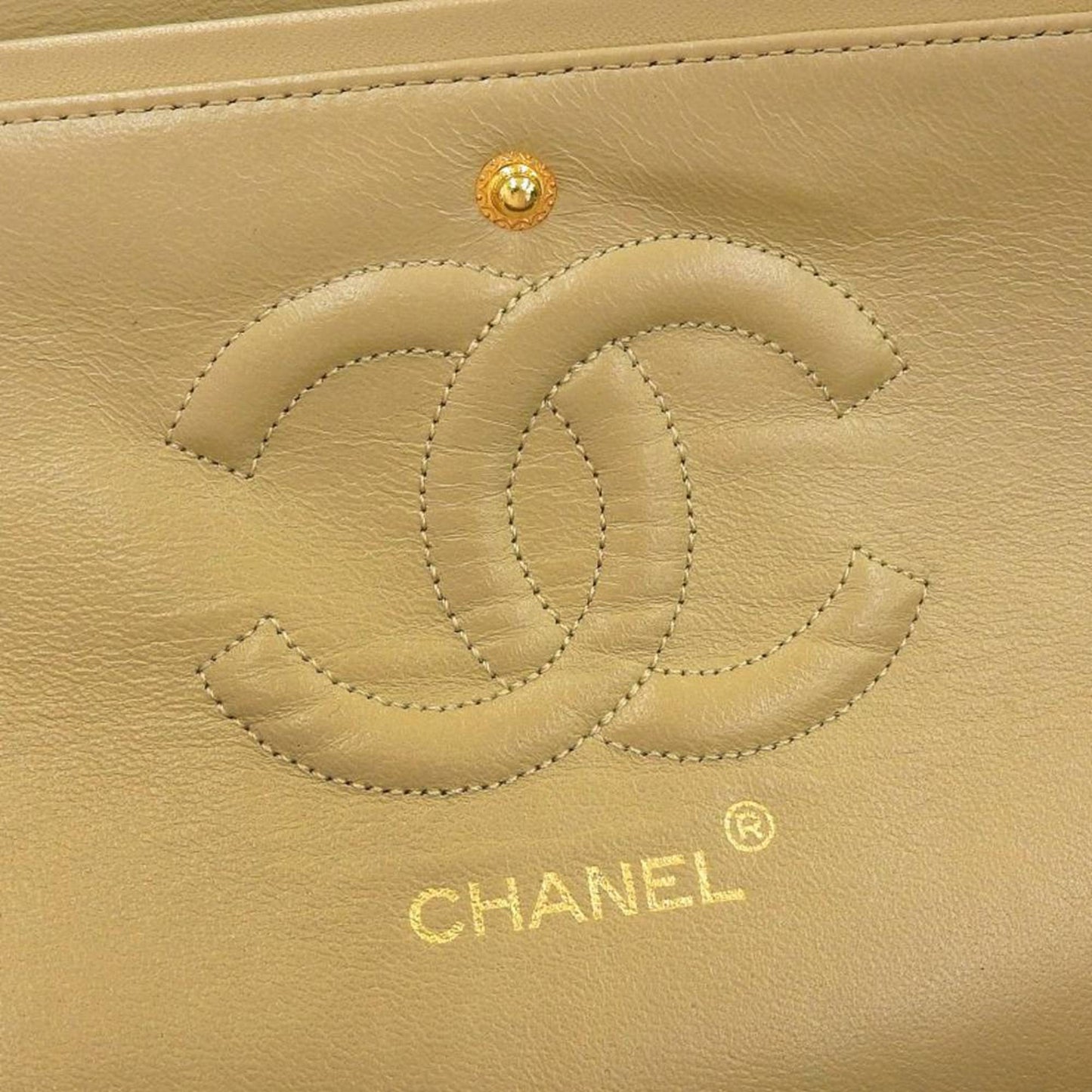 CHANEL here mark matelasse 25 chain shoulder double flap A01112