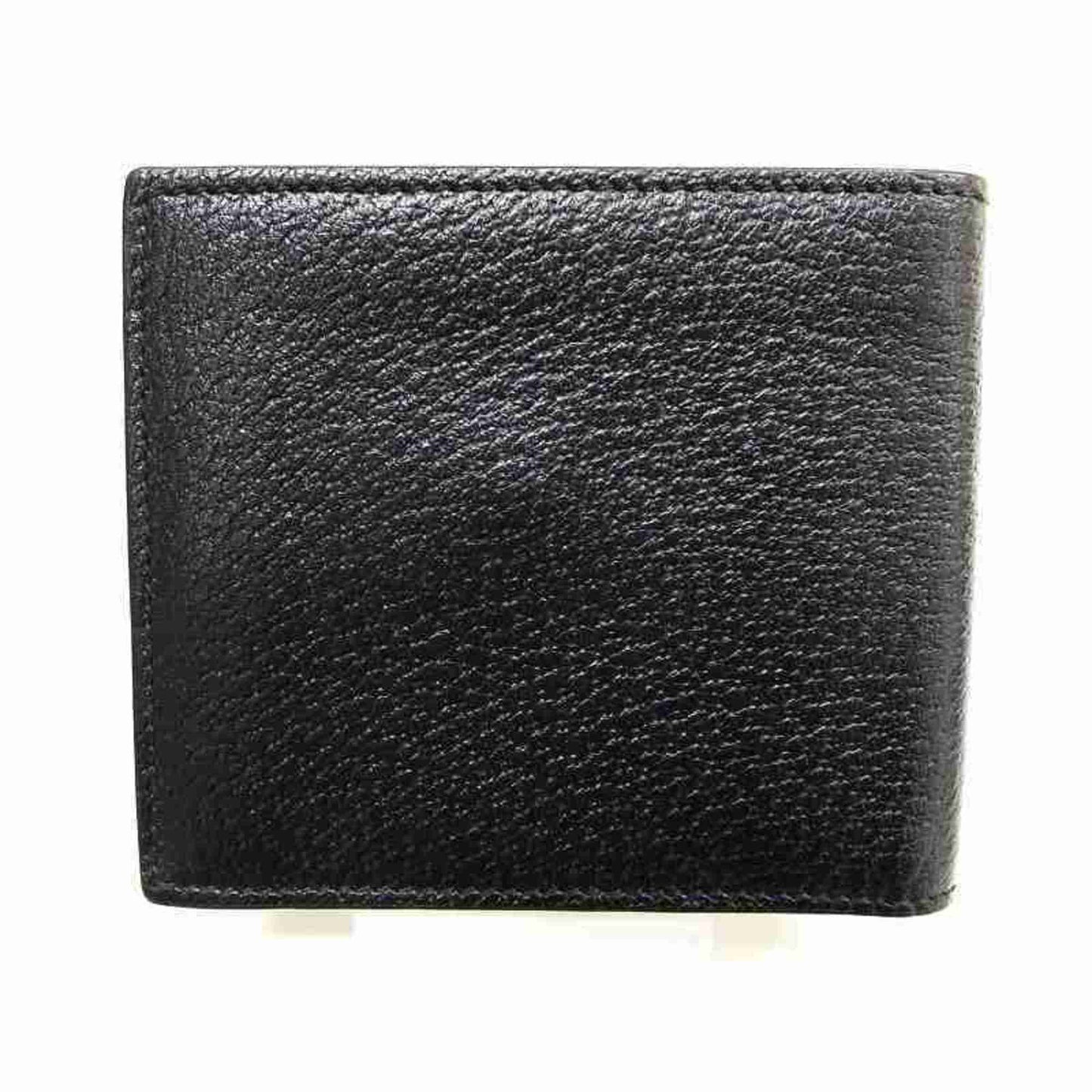 Luxury Gucci GG Marmont Fold Wallet 428725 203887 Leather Black Bifold Gold Men's Women's Unisex