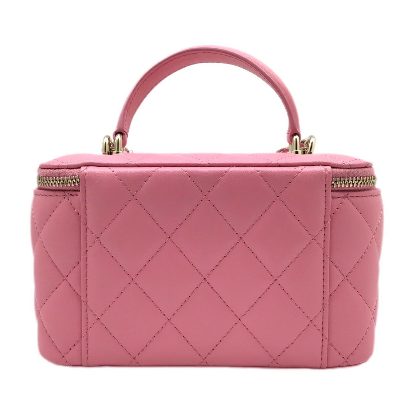 Luxury Chanel Vanity Chain Bag AP2199 Lambskin Pink G Hardware Shoulder Women Men Unisex