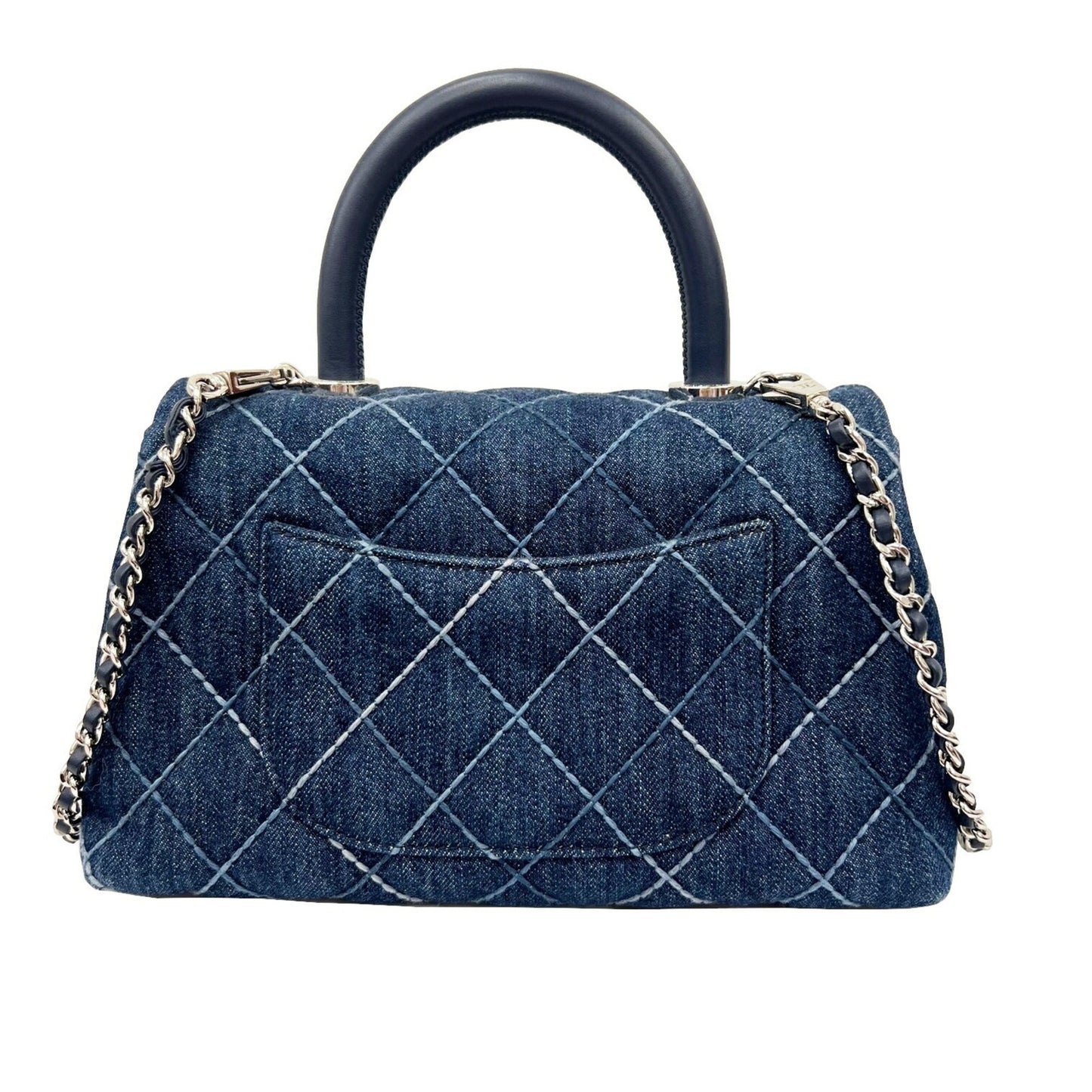 CHANEL Coco Handle XS Flap Bag 24 Shoulder Handbag Matelasse 27 Series A92990 Ladies Blue