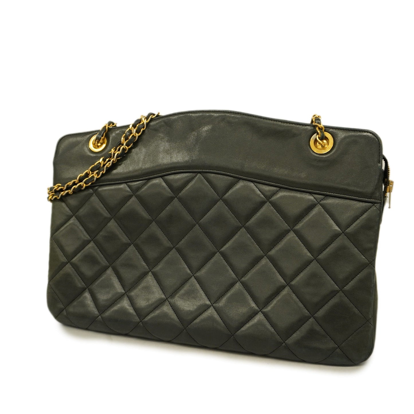 Luxury Chanel  Matelasse Chain Shoulder Women's Leather Shoulder Bag Black
