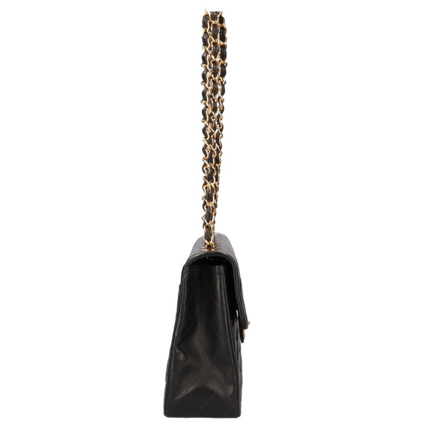 Luxury Chanel chain matelasse shoulder bag lambskin black ladies