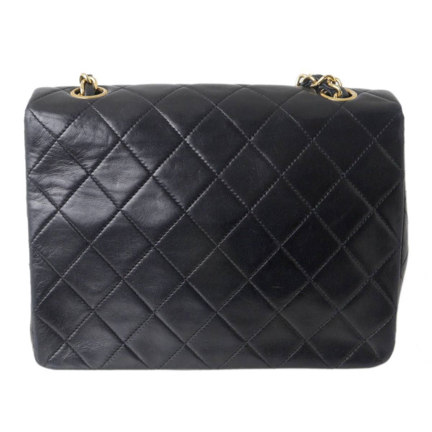 Luxury Chanel Matelasse 20 Chain Shoulder Bag 7 Digits Circa 1990 Lambskin Black x Gold NT
