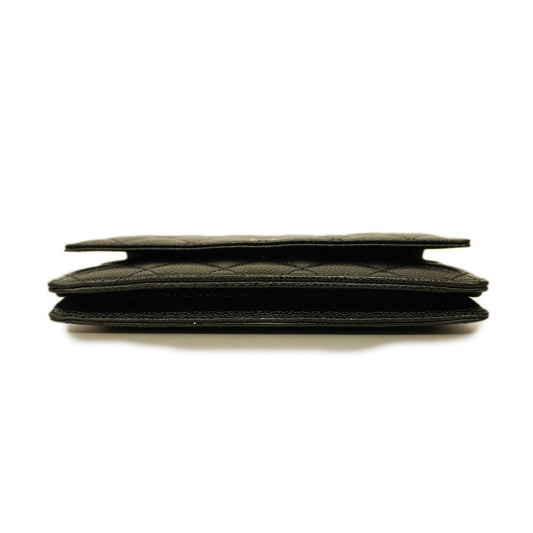 CHANEL  Matelasse Chain Shoulder Gold Hardware Caviar Leather Black