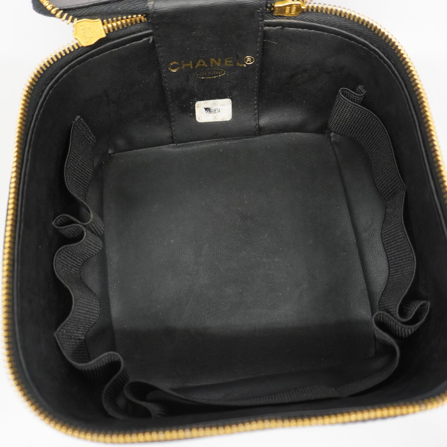 Luxury Chanel  Vanity Bag Women's Caviar Leather Vanity Bag Black