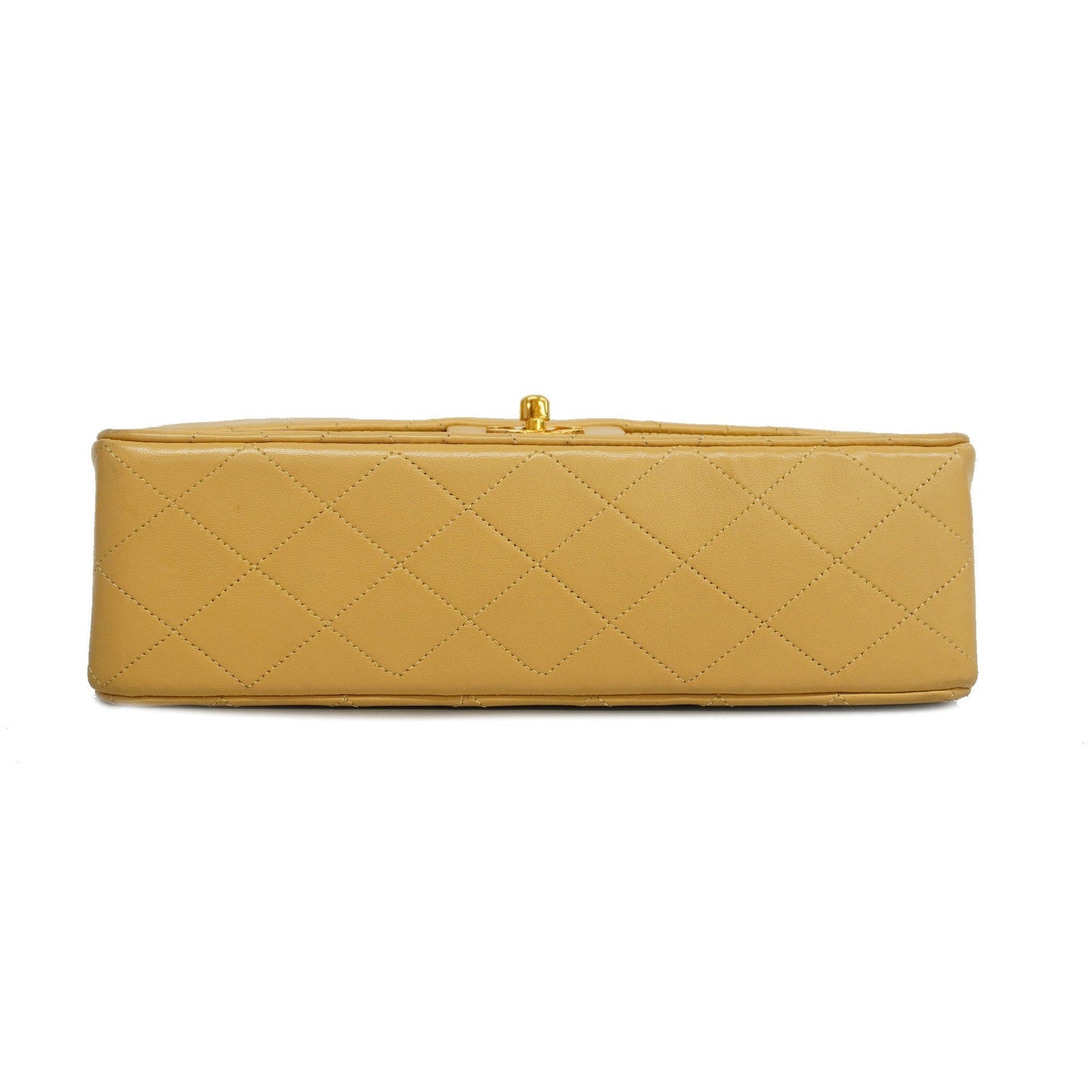 CHANEL  Matelasse W Flap W Chain Women's Leather Shoulder Bag Beige