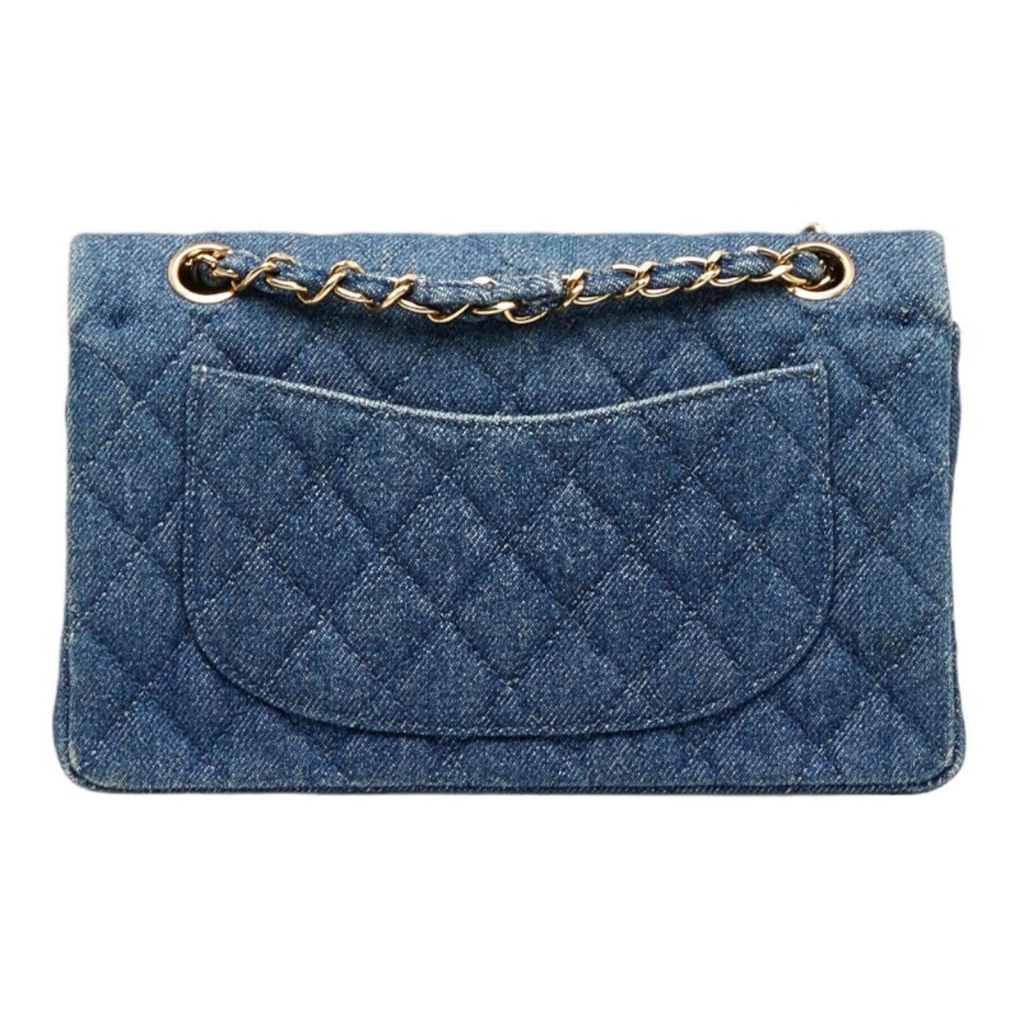 CHANEL matelasse 23 double flap chain shoulder bag blue ladies