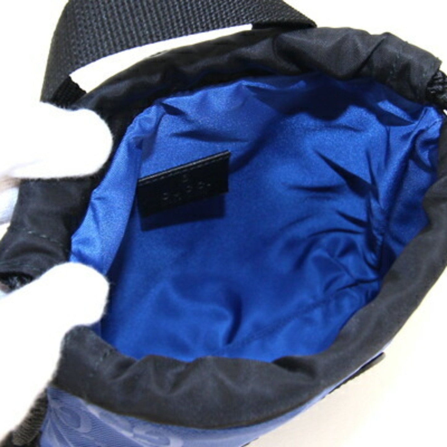 Luxury Gucci Trending 2025 Backpack Off the Grid 643887 Blue Black Nylon Leather Rucksack Unisex GG