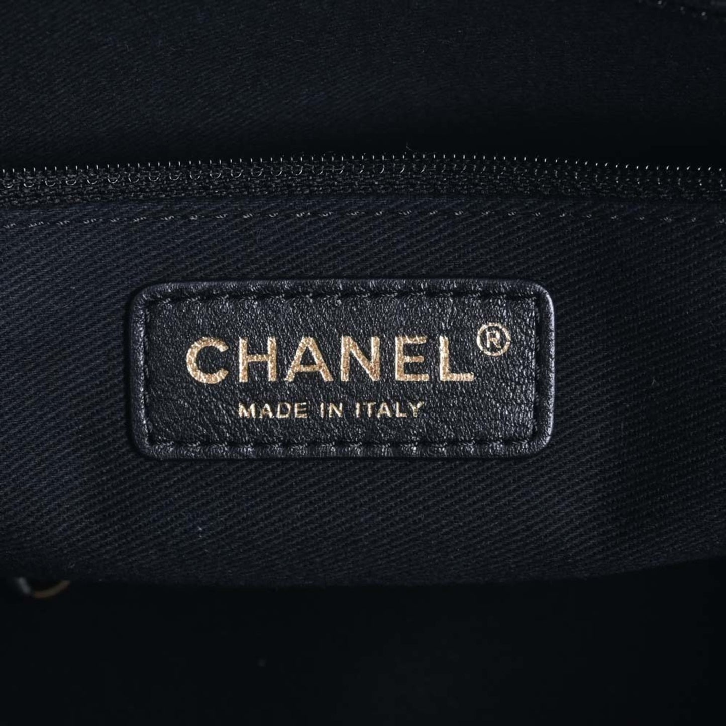 CHANEL Caviar Skin Matelasse Coco Mark GST Chain Tote Bag Black Ladies