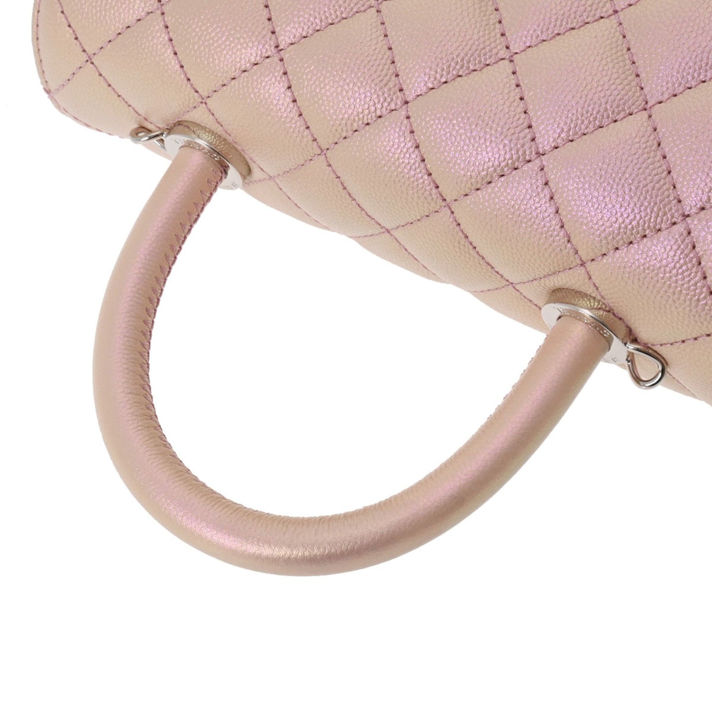 Luxury Chanel Matelasse XS Metallic Pink Gradient Metal Fittings Women's Caviar Skin Bag