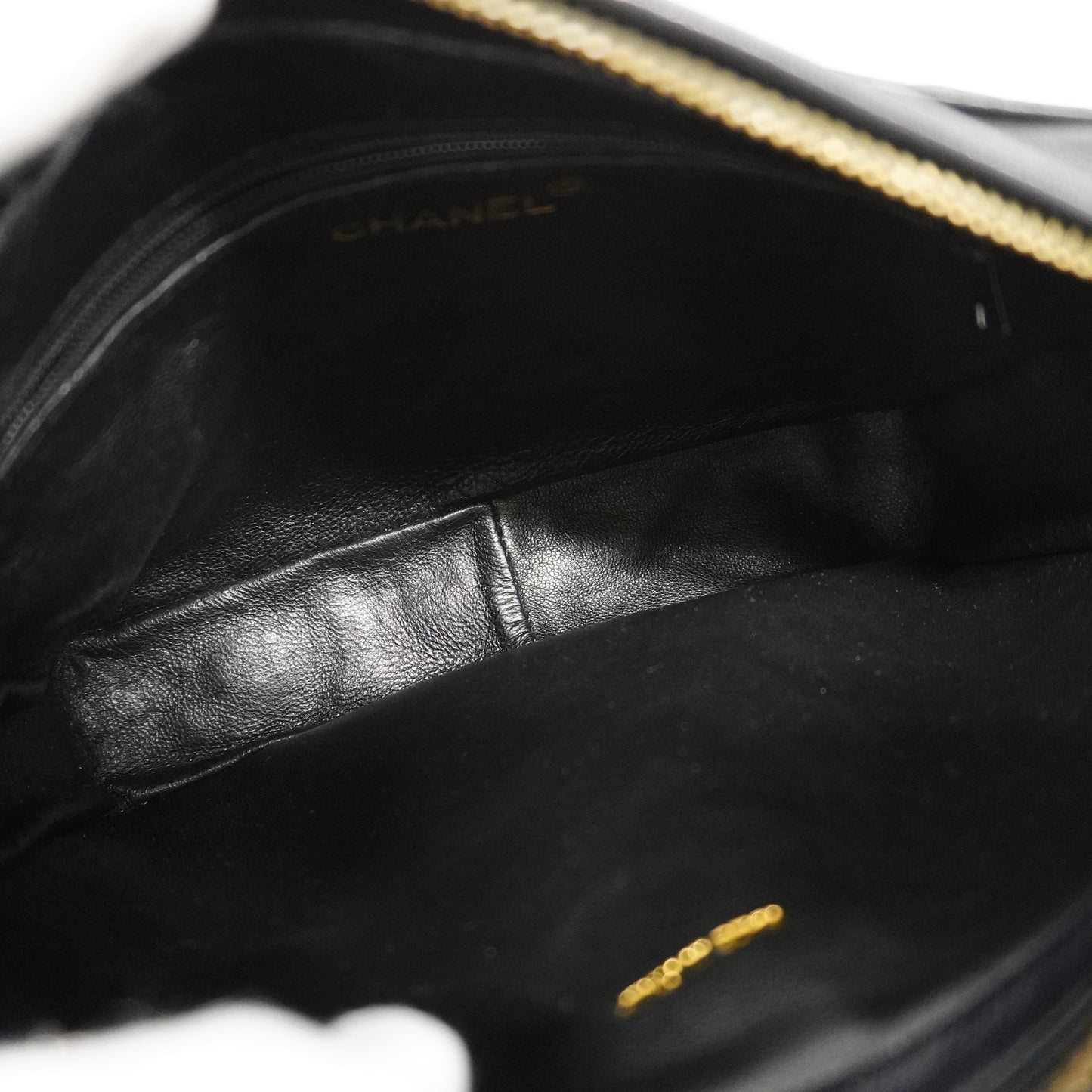 CHANEL[3bd5058]   Shoulder Bag Matelasse Chain Shoulder with Fringe Lambskin Black Gold metal