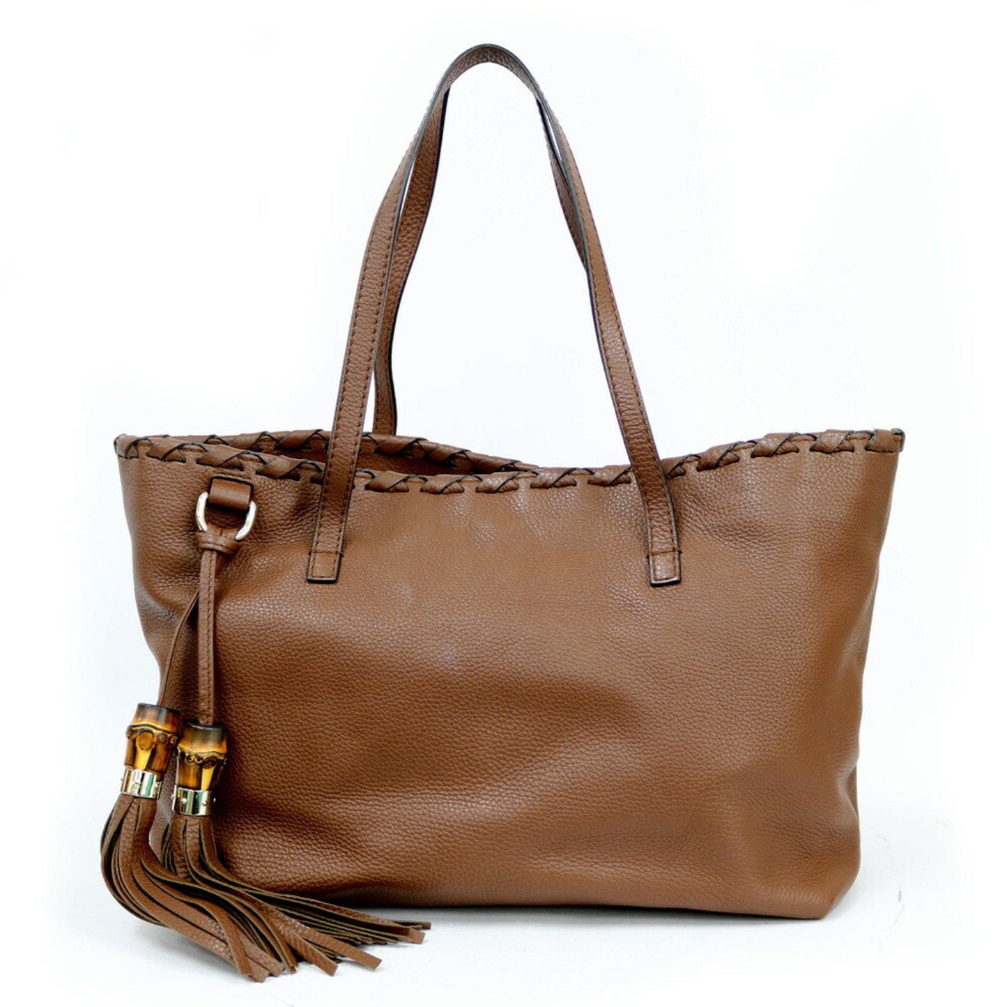 Luxury Gucci Shoulder Bag Bamboo Brown Ladies