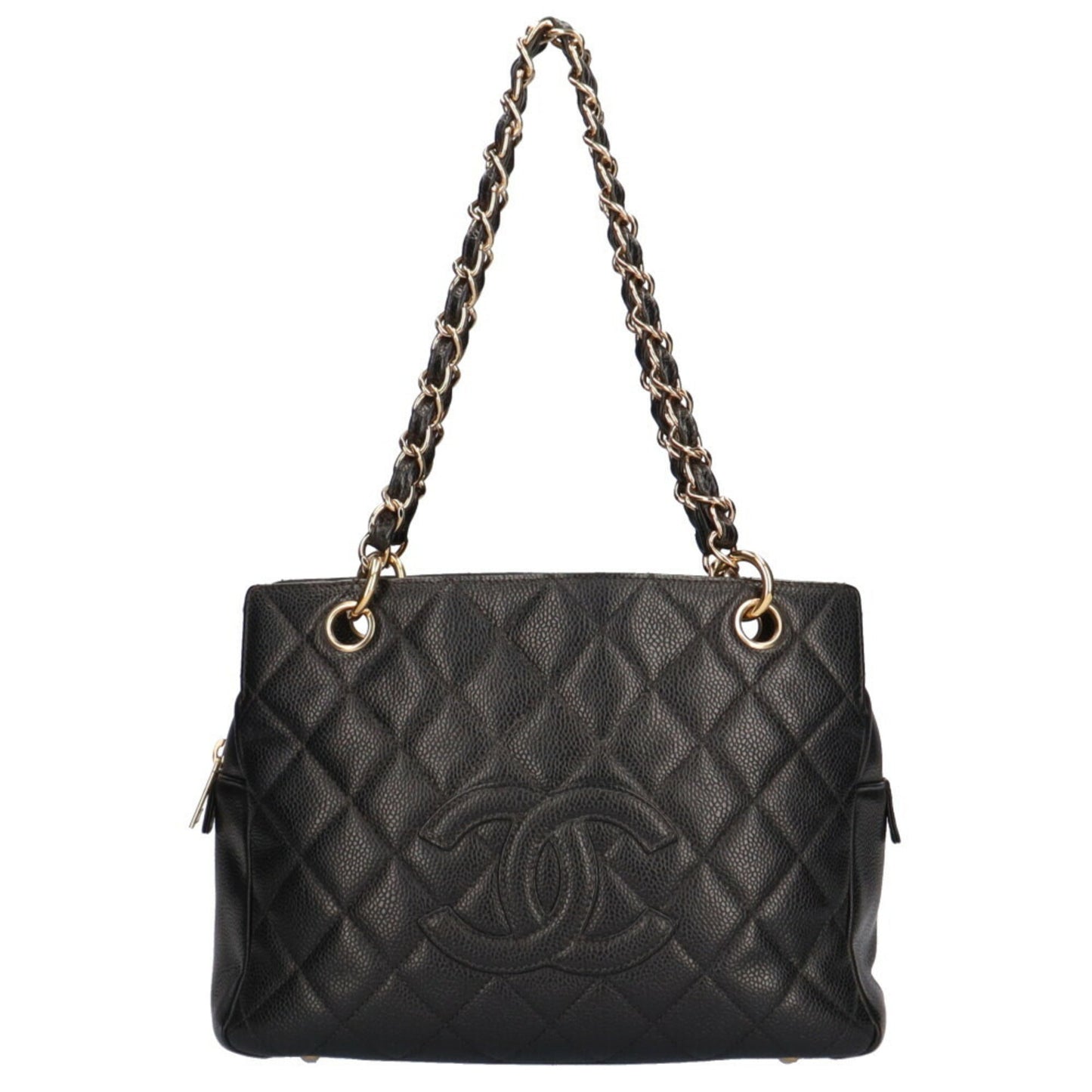 Luxury Chanel chain matelasse handbag caviar skin black ladies