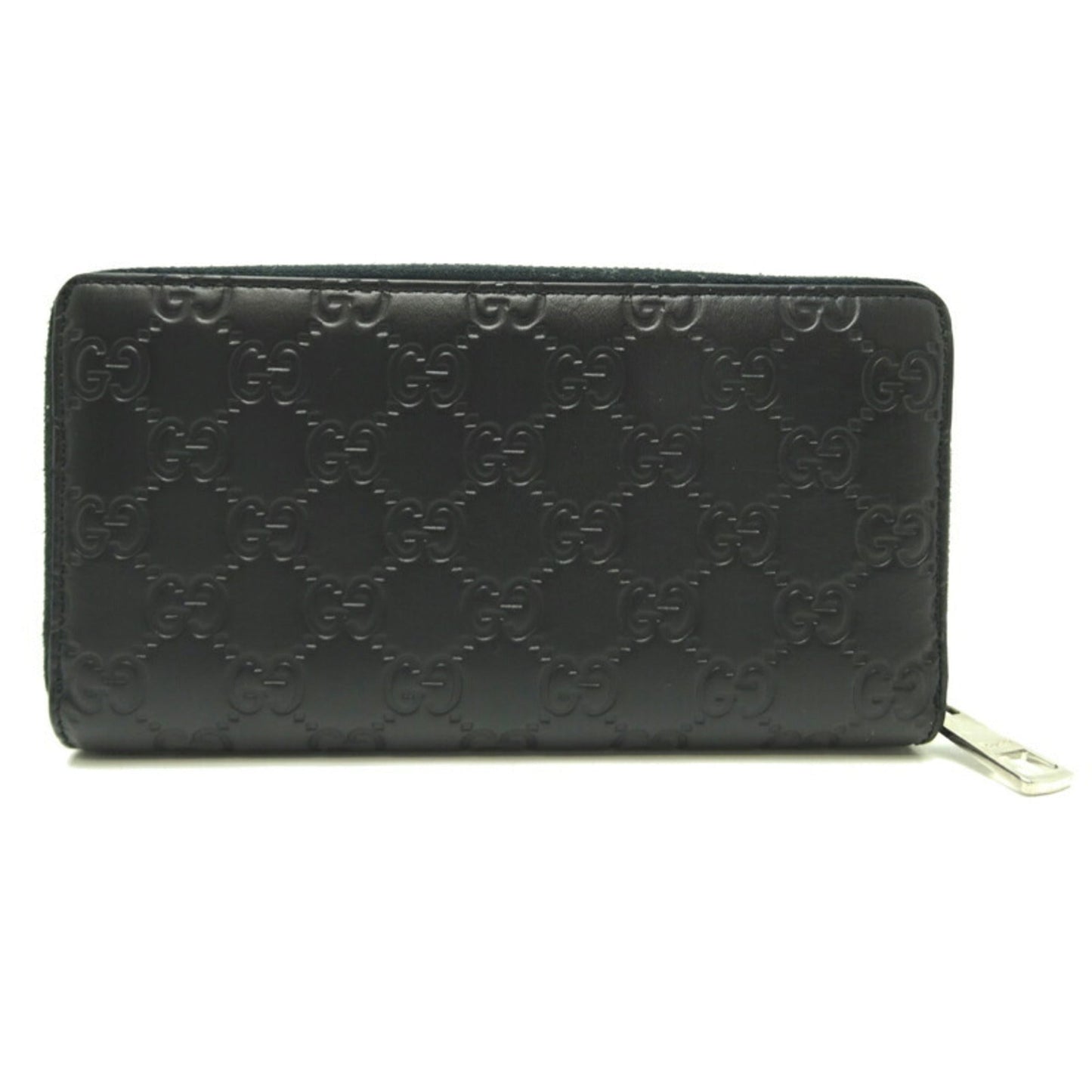 Luxury Gucci GG Marmont Zip Around Women's Men's Long Wallet 473928 Leather Black