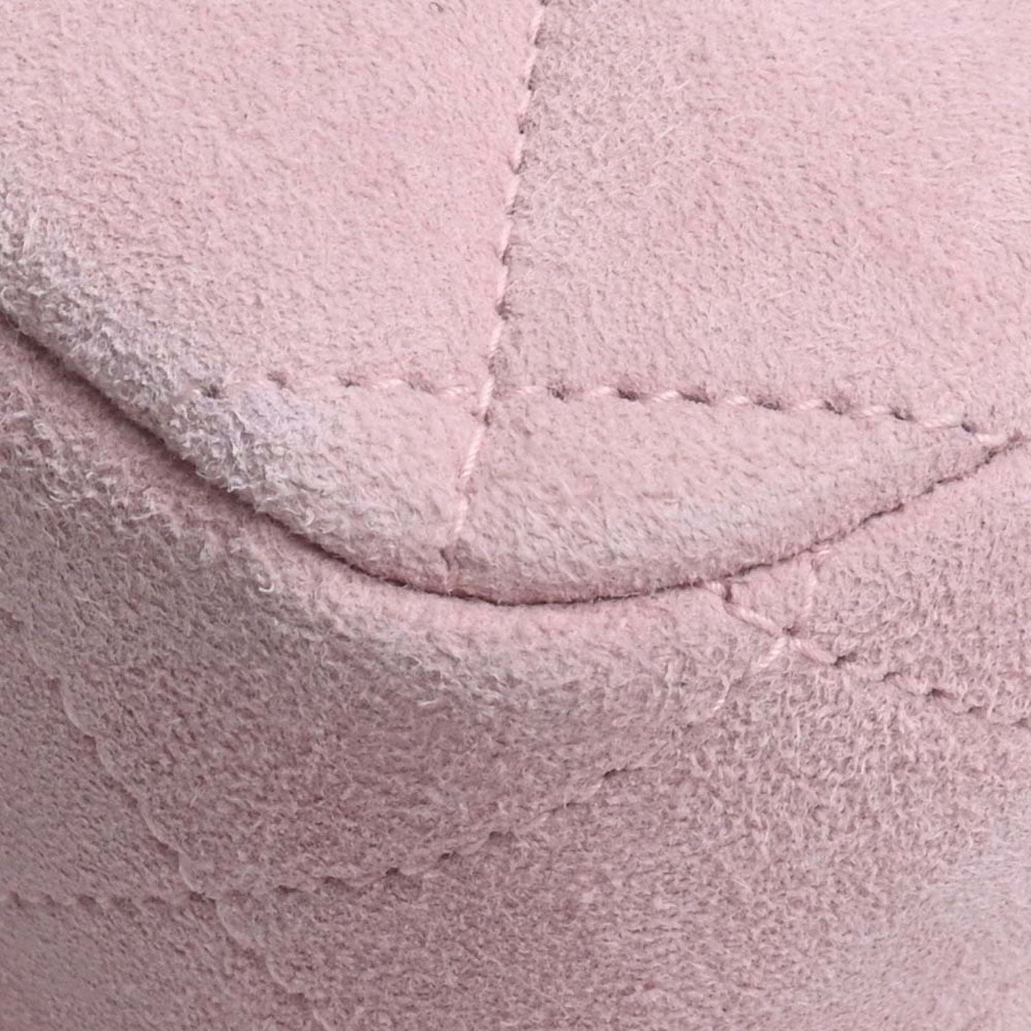 CHANEL Suede Matelasse Coco Mark W Flap Chain Shoulder Bag Pink Ladies