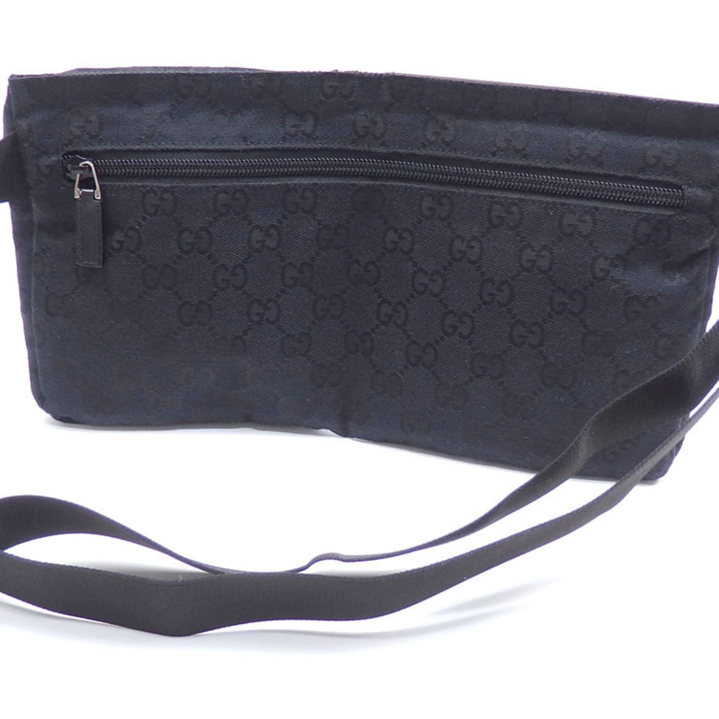 Luxury Gucci Trending 2025 Body Bag Black GG Canvas Leather 28556 Waist Pouch Women's Men's
