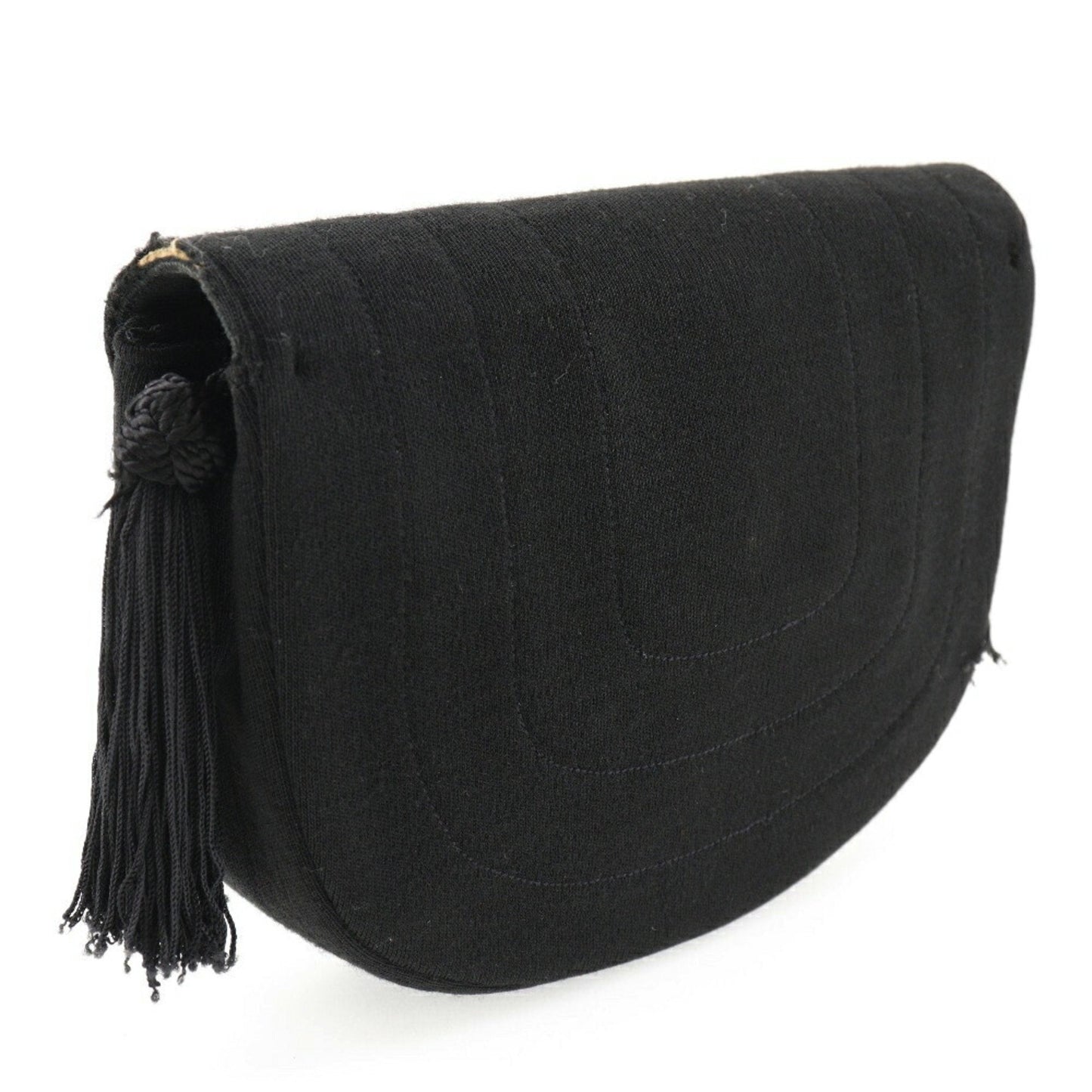 Luxury Chanel Chain Shoulder Bag Coco Mark Tassel Vintage Cotton France Black/Gold Hardware Crossbody Turn Lock ChainShoulder Women's