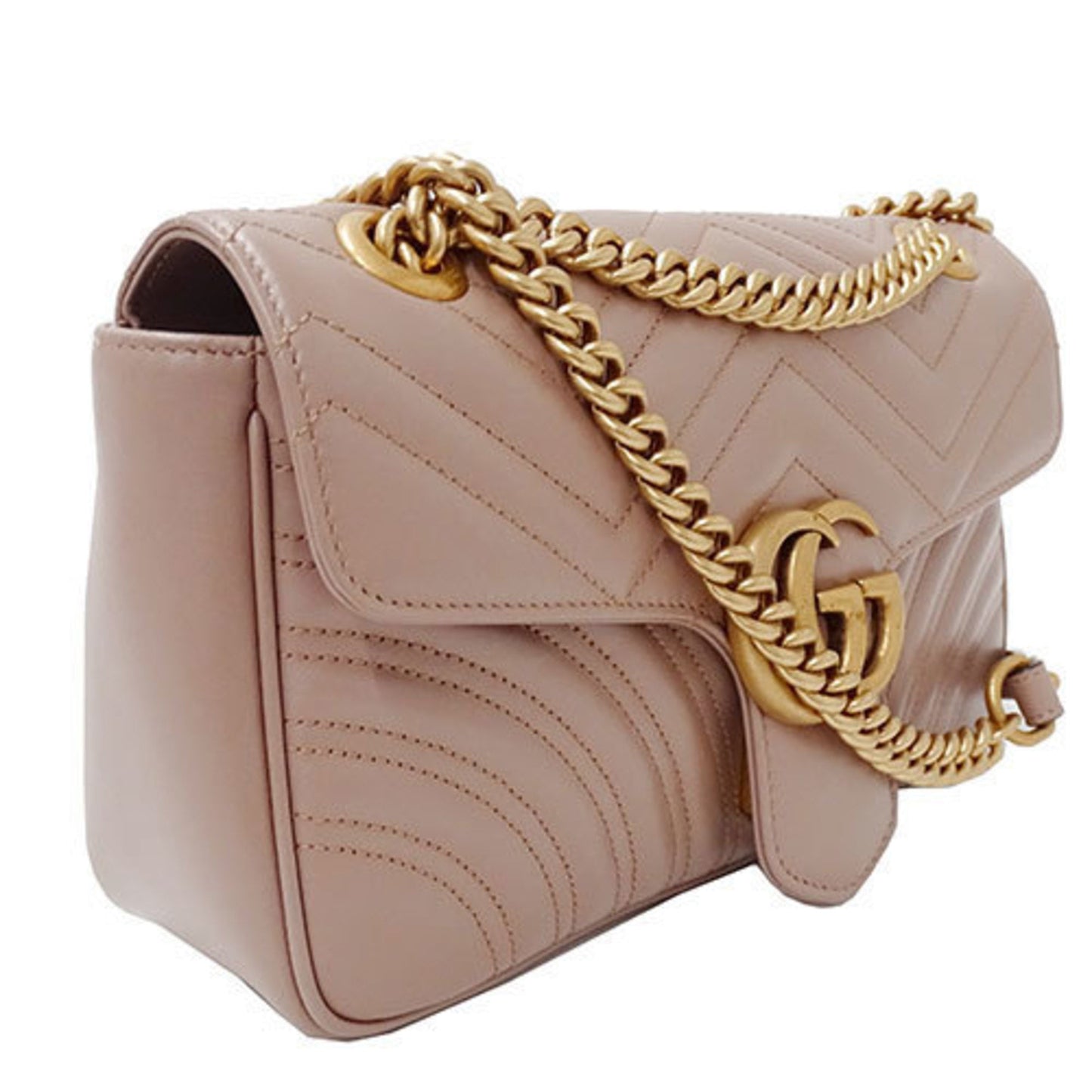 Luxury Gucci Trending 2025 bag ladies shoulder leather GG Marmont dusty pink