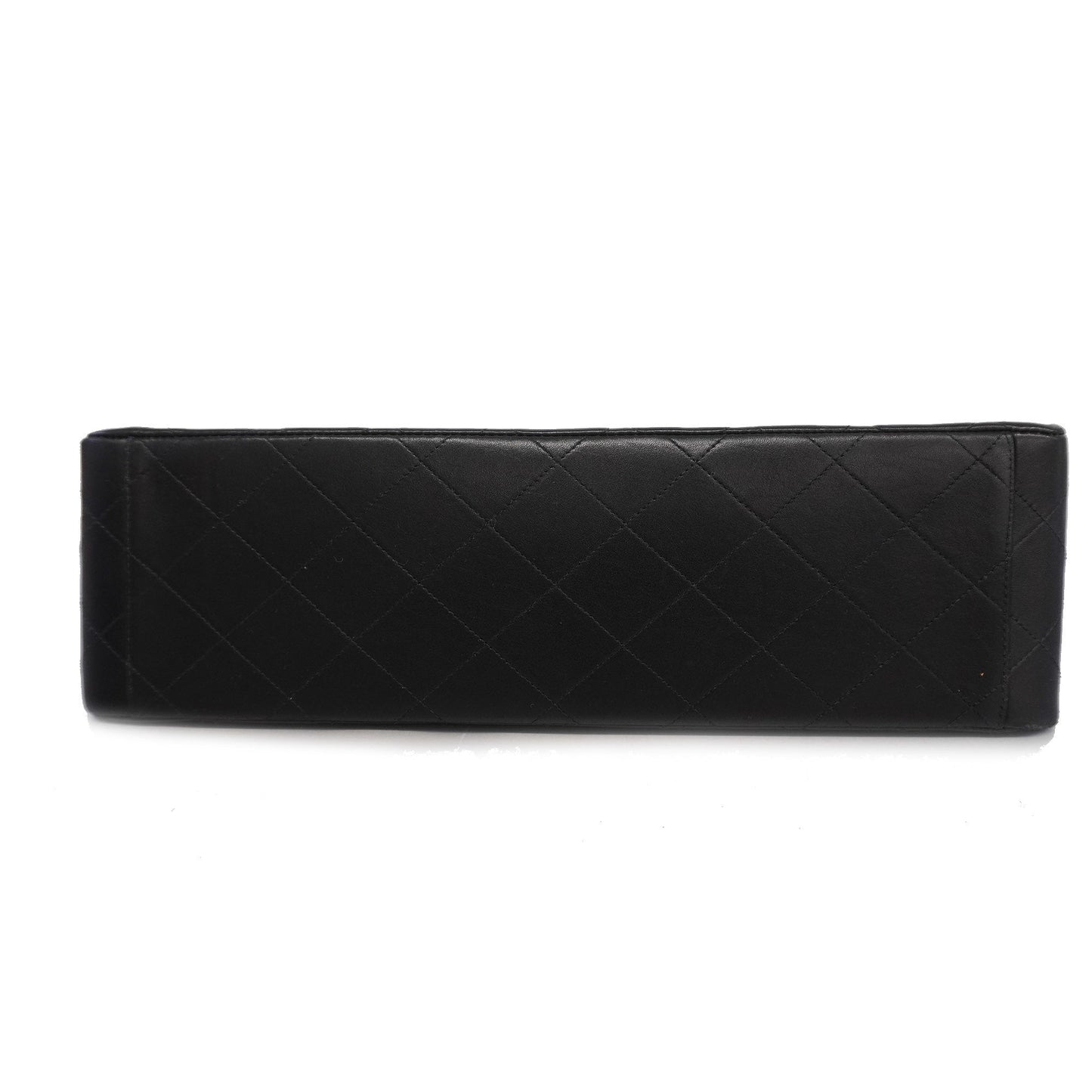 CHANEL  Big Matelasse W Chain Women's Leather Shoulder Bag Black