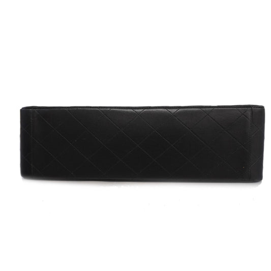 CHANEL  Big Matelasse W Chain Women's Leather Shoulder Bag Black