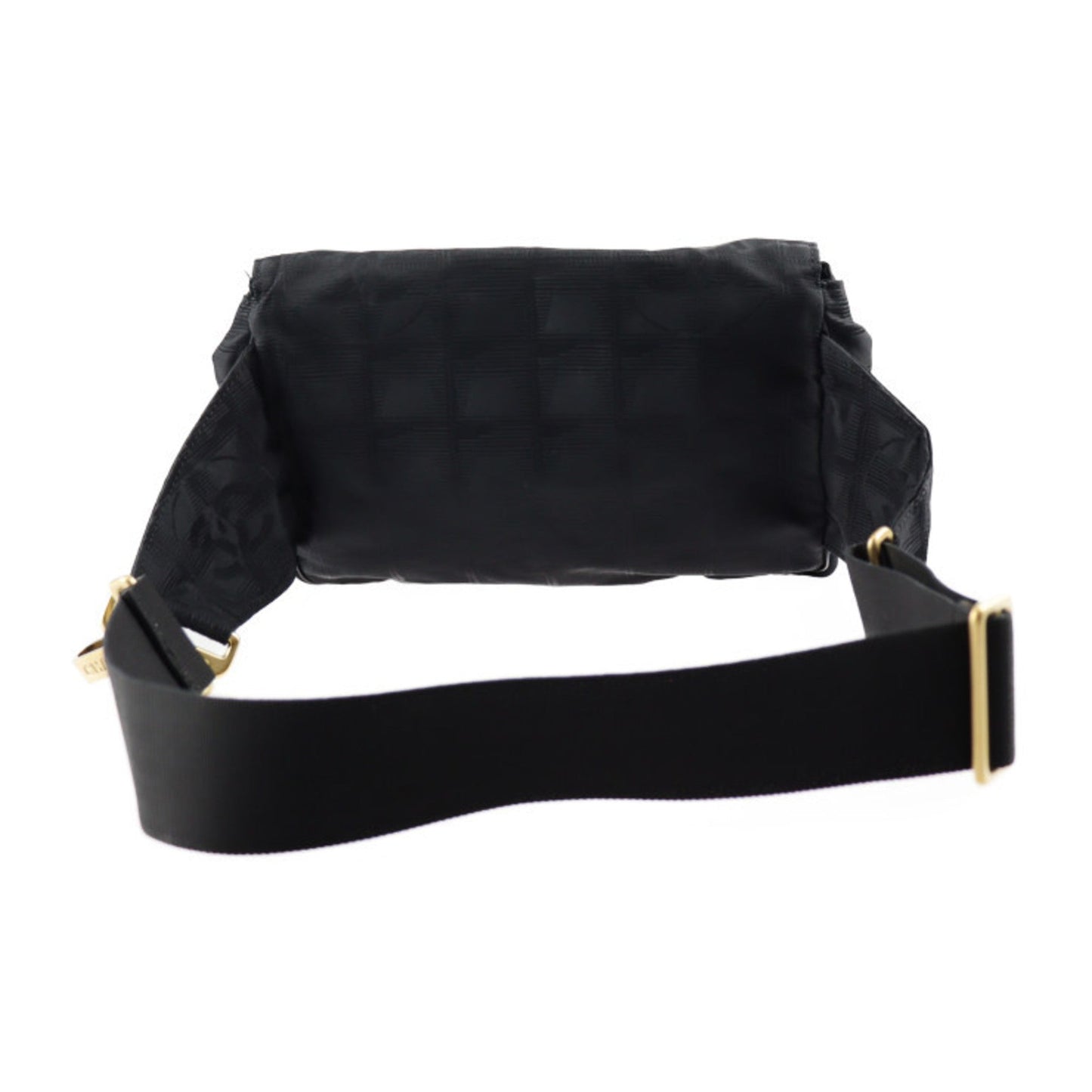 Luxury Chanel new travel line waist bag A29346 canvas black gold metal fittings