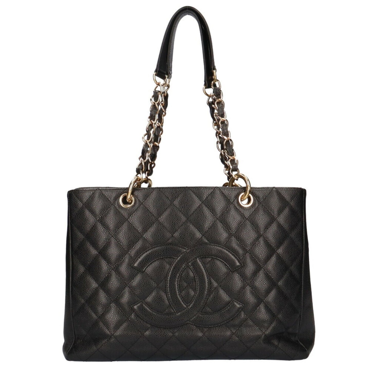 Luxury Chanel chain matelasse shoulder bag caviar skin black ladies