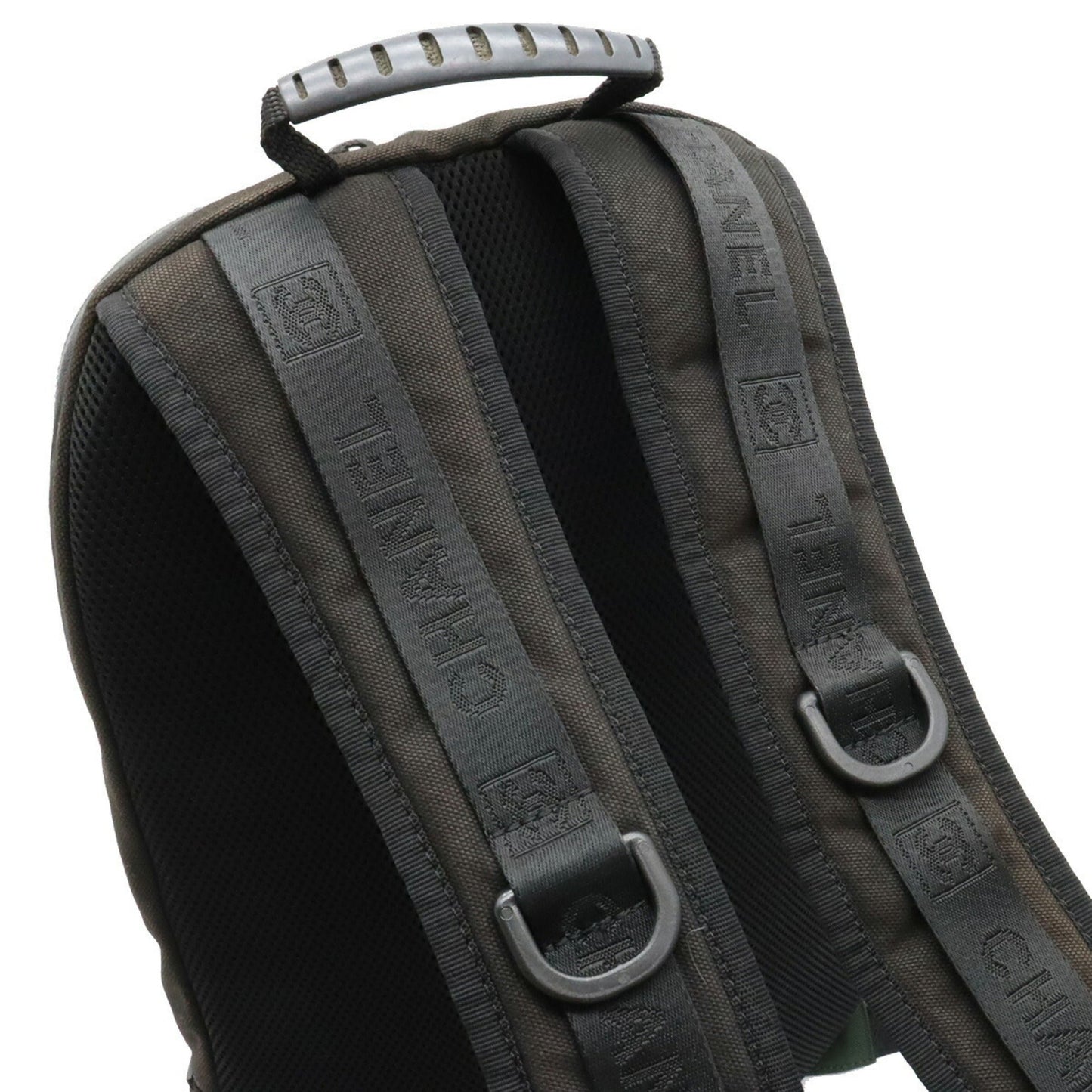 Luxury Chanel Sports Line Coco Mark Backpack Rucksack Nylon Canvas Green Black