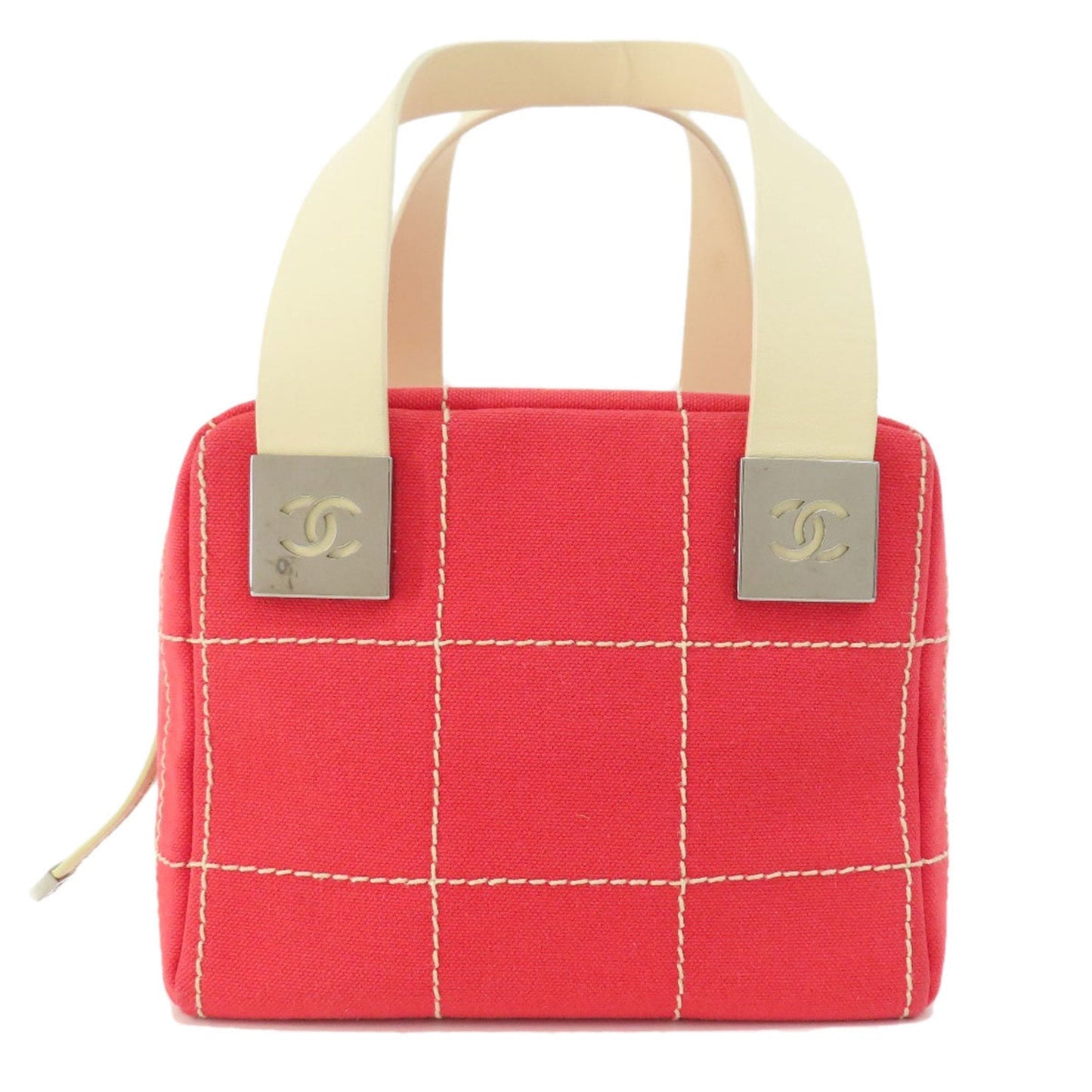 Luxury Chanel Chocolate Bar Coco Mark Handbag Canvas Ladies