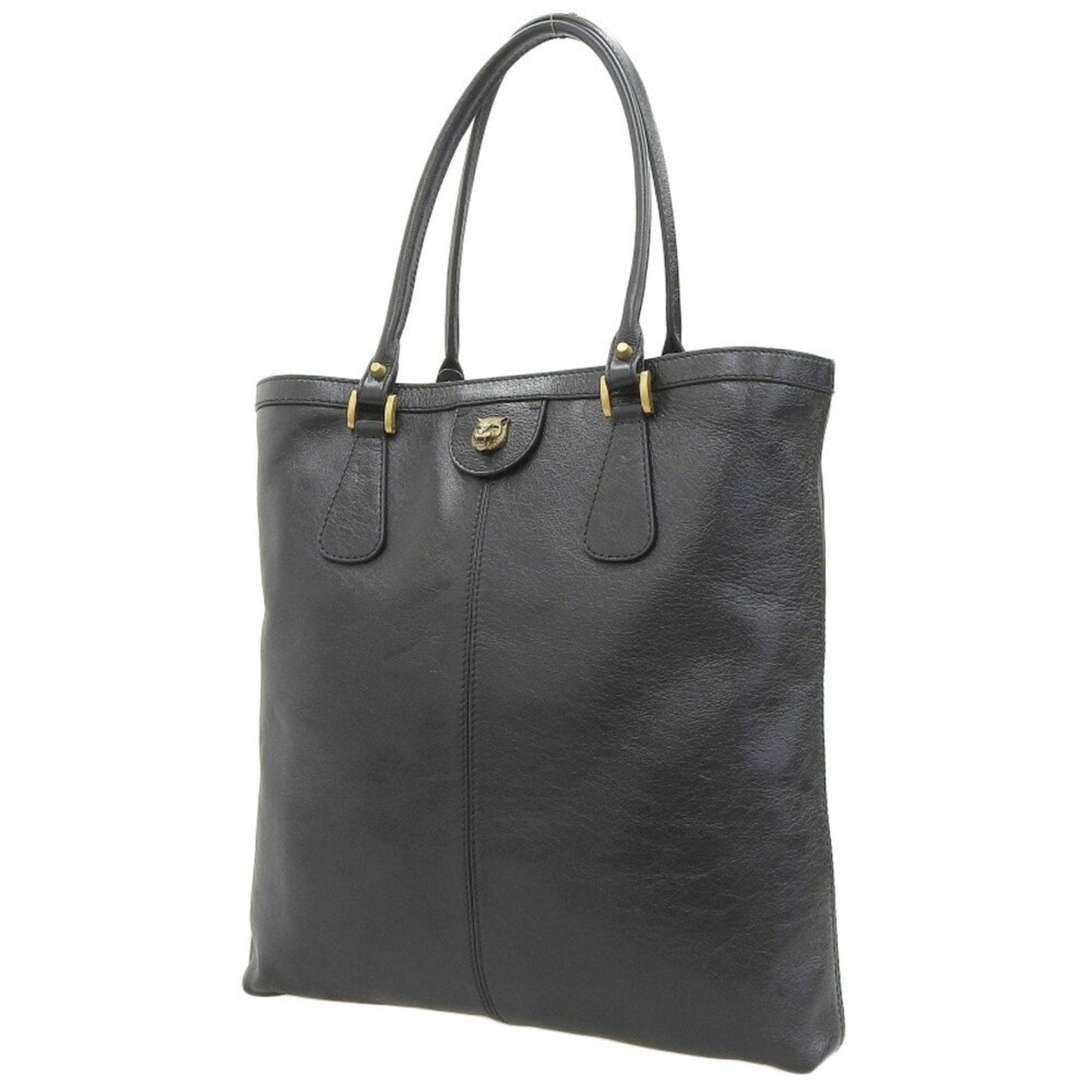 Luxury Gucci GG Marmont Liber Tiger Head Cat Tote Bag Black 547851 493075