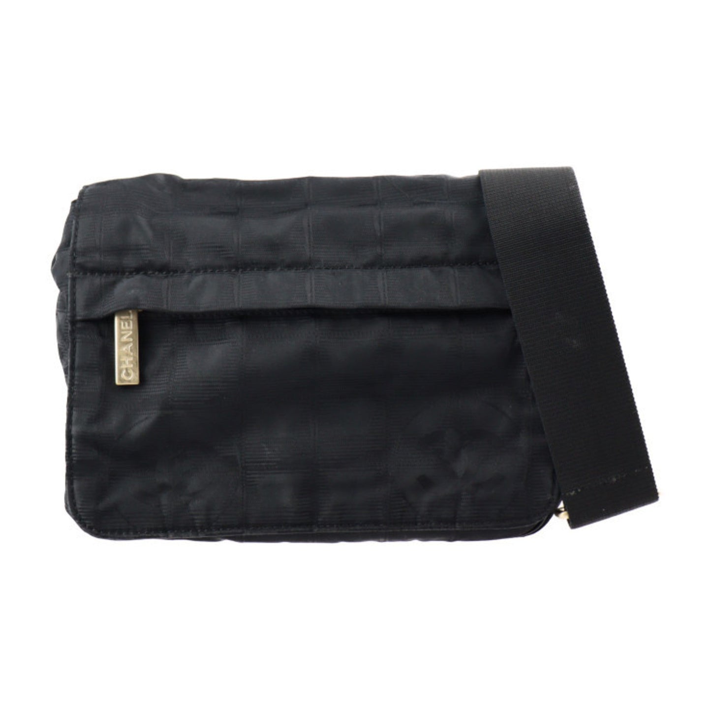 Luxury Chanel new travel line waist bag A29346 canvas black gold metal fittings