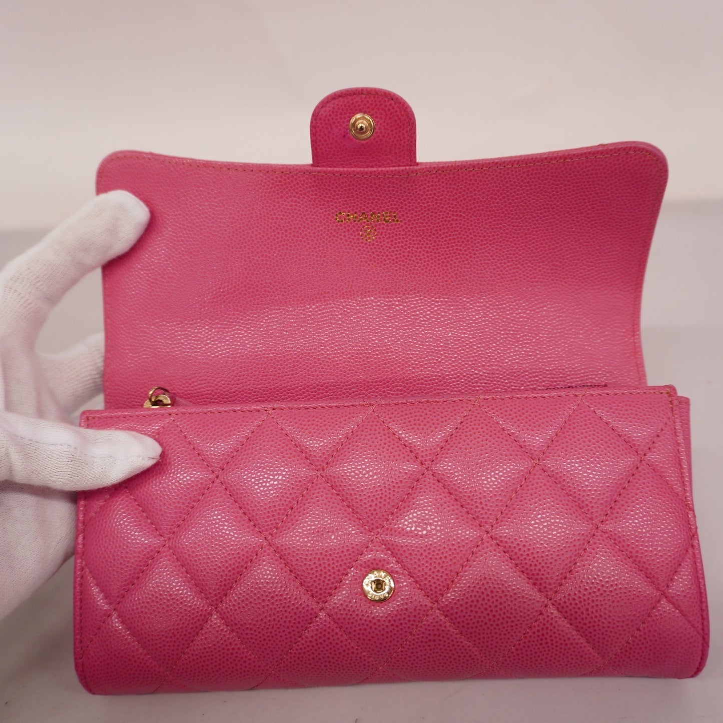 CHANEL  Matelasse Gold Hardware Women's Caviar Leather Caviar Leather