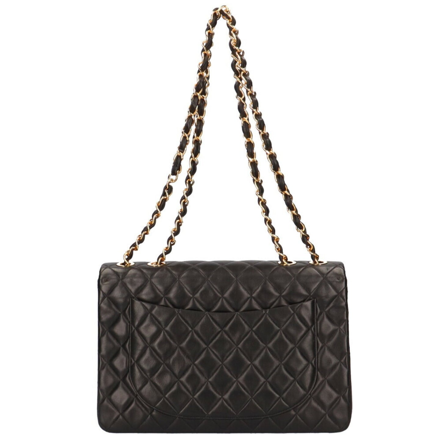 Luxury Chanel chain matelasse shoulder bag lambskin black ladies