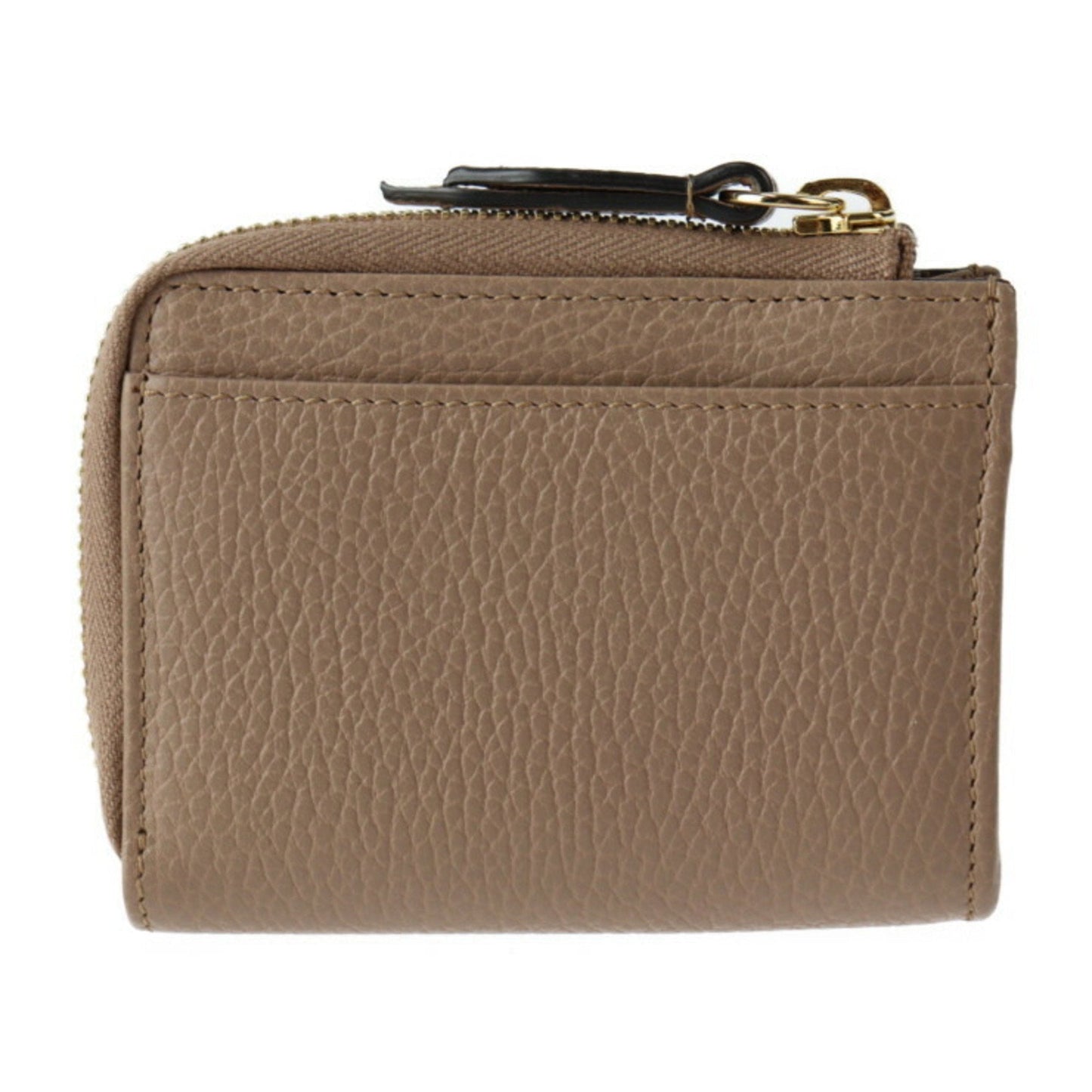 Luxury Gucci GG Marmont Coin Case 644406 Leather Beige Gold Metal Fittings Purse L-shaped Zipper Japan Limited